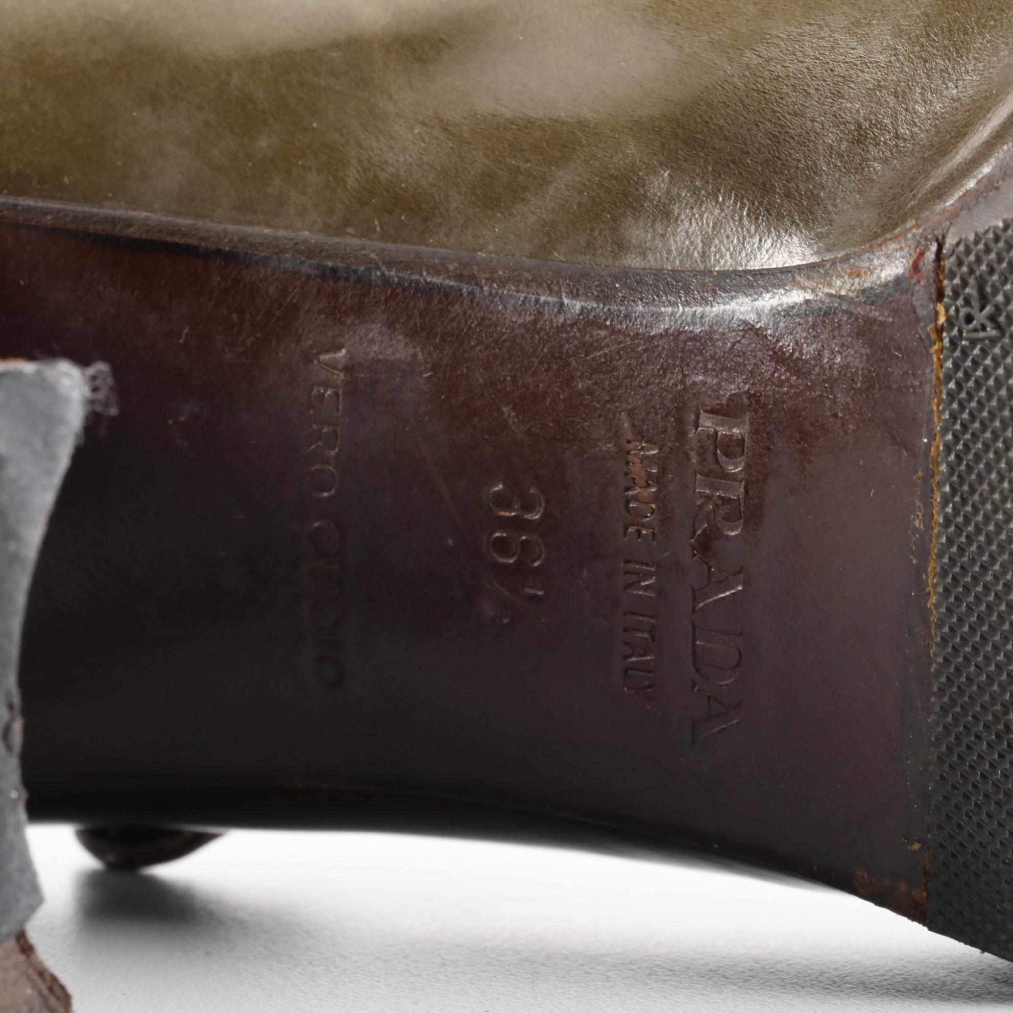 Prada High Heel Mary Jane Buckle Strap Shoes