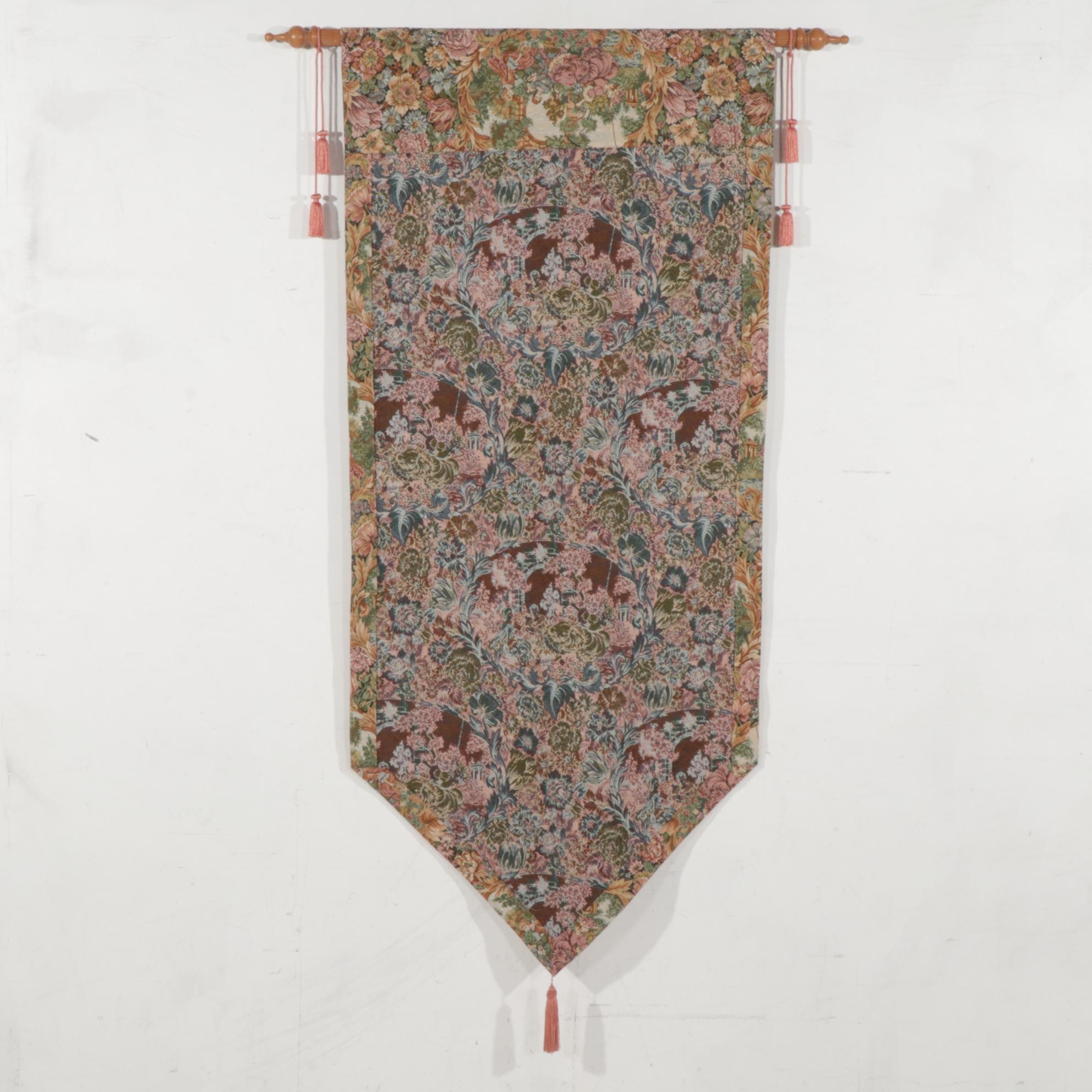 Machine Made Woven Wall Tapestry With Tassels