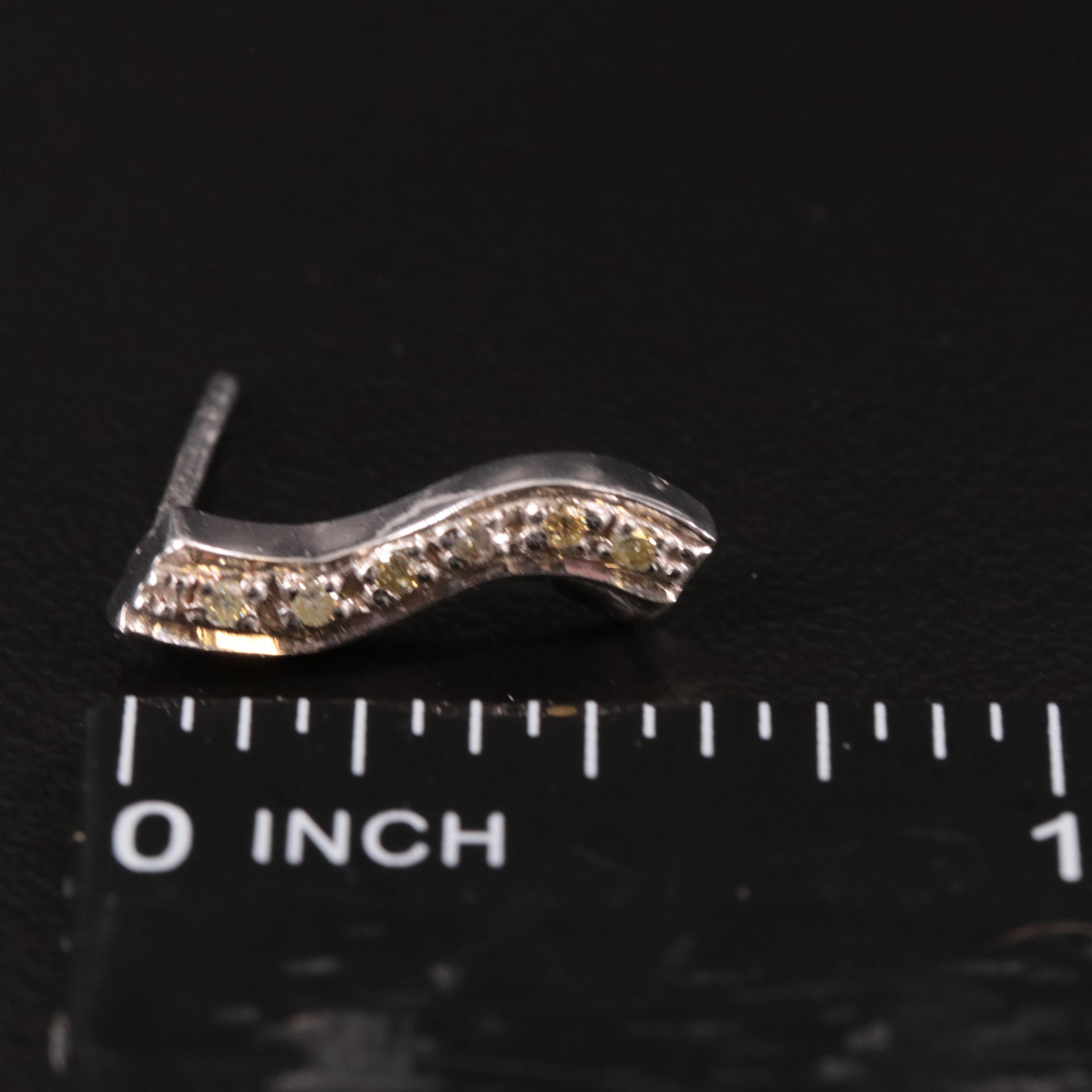 Sterling Silver Diamond Drop Earrings