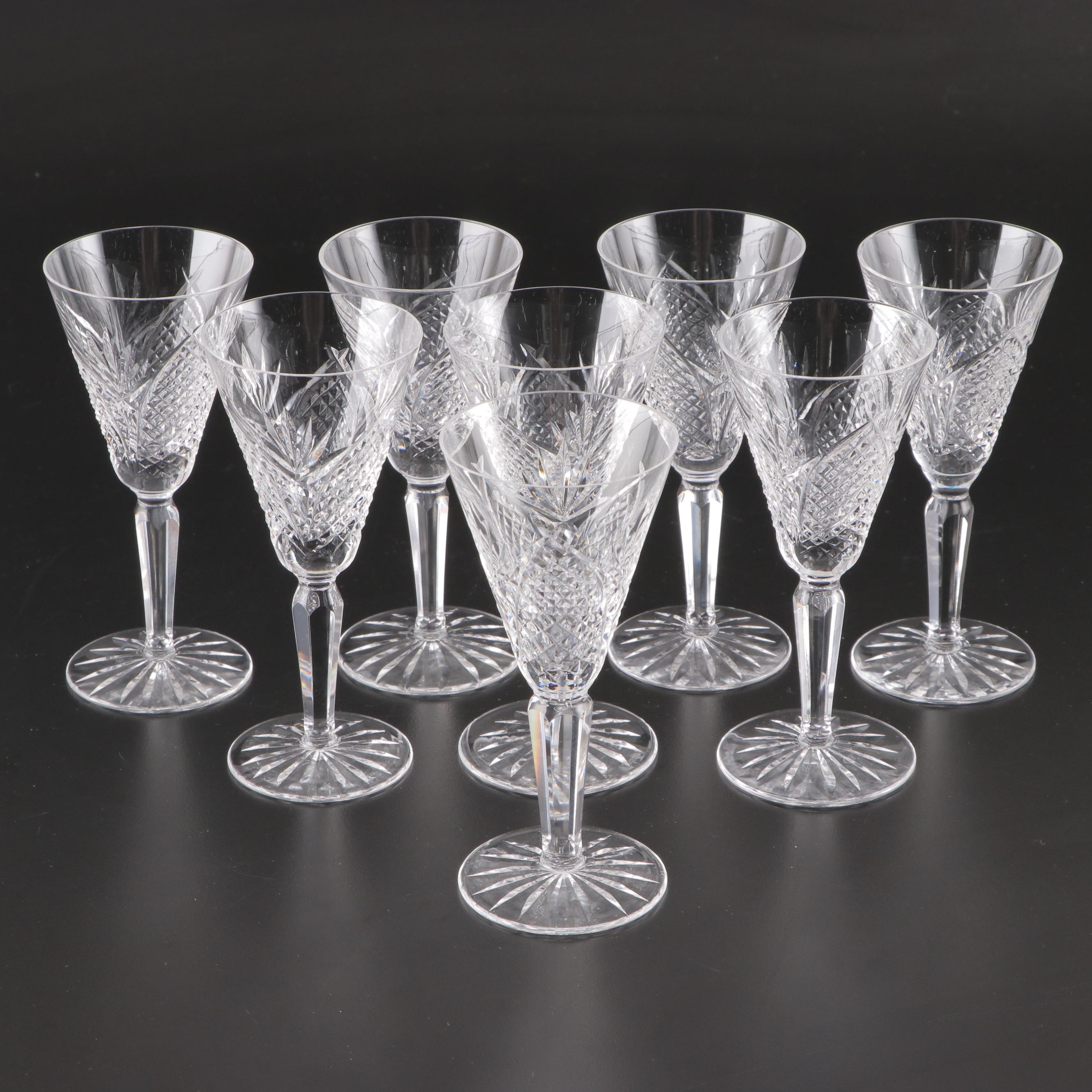 Waterford Crystal "Mooncoin" Tumblers, Sherry and Cordial Glasses