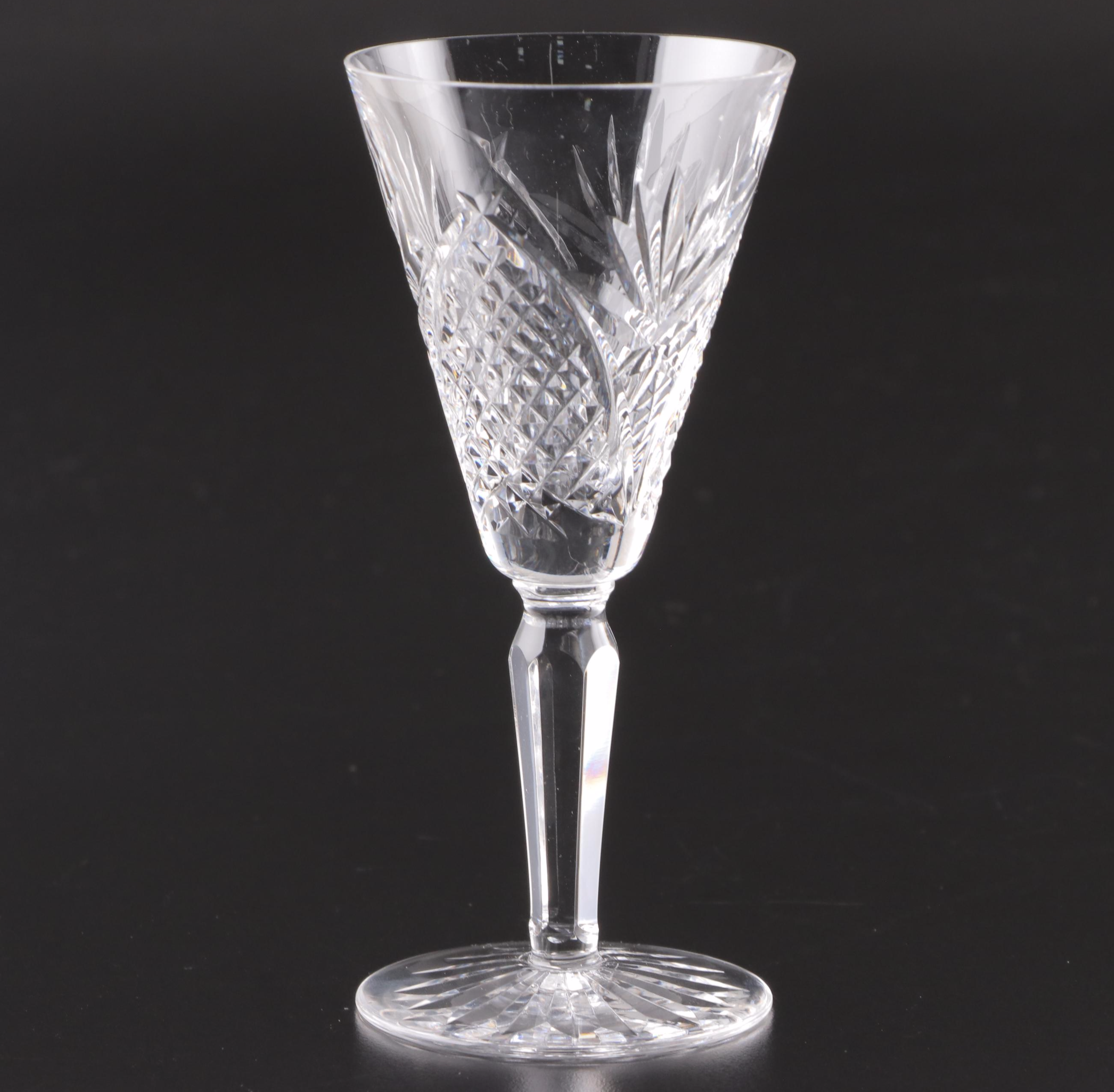 Waterford Crystal "Mooncoin" Tumblers, Sherry and Cordial Glasses