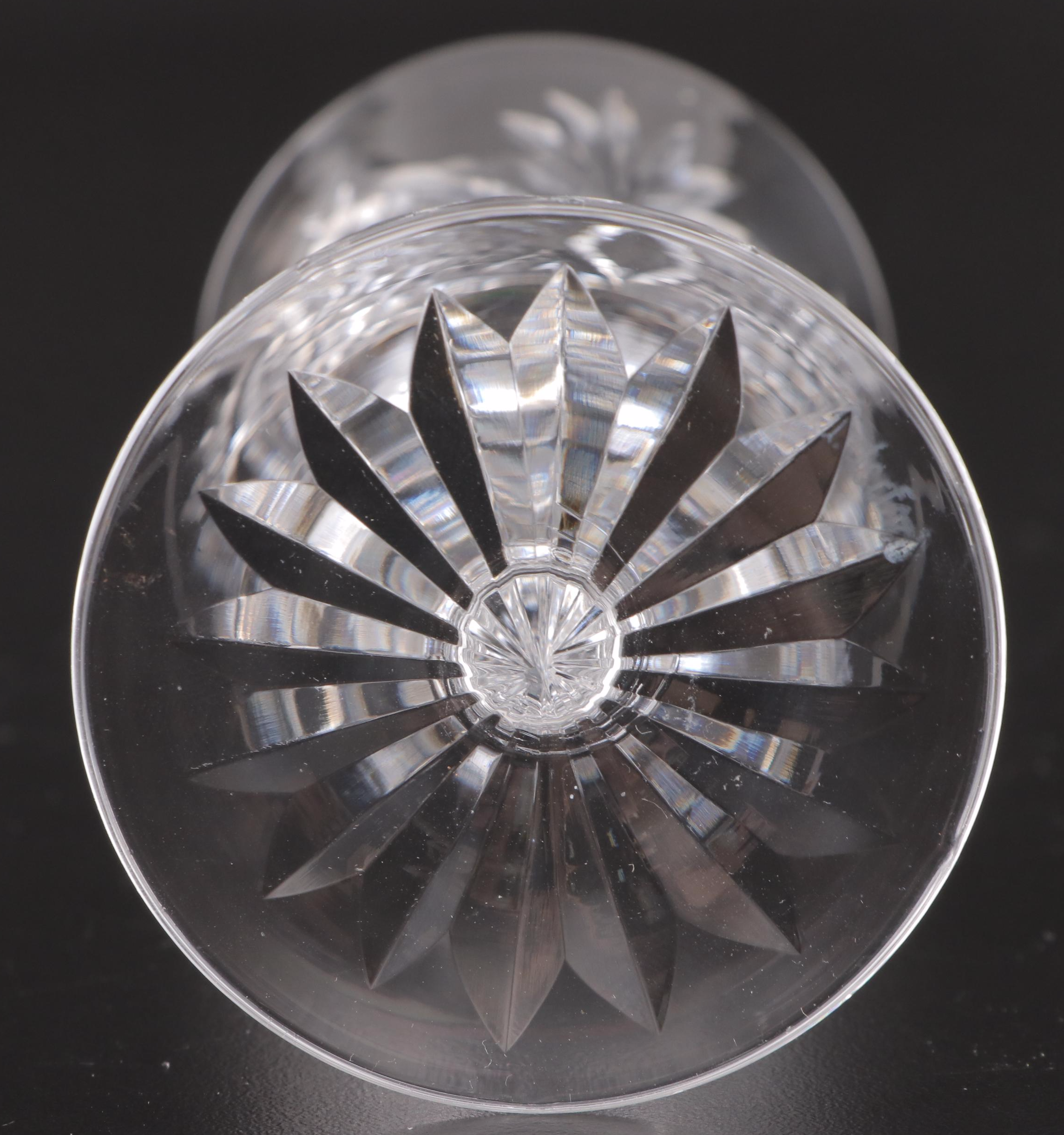 Waterford Crystal "Mooncoin" Tumblers, Sherry and Cordial Glasses