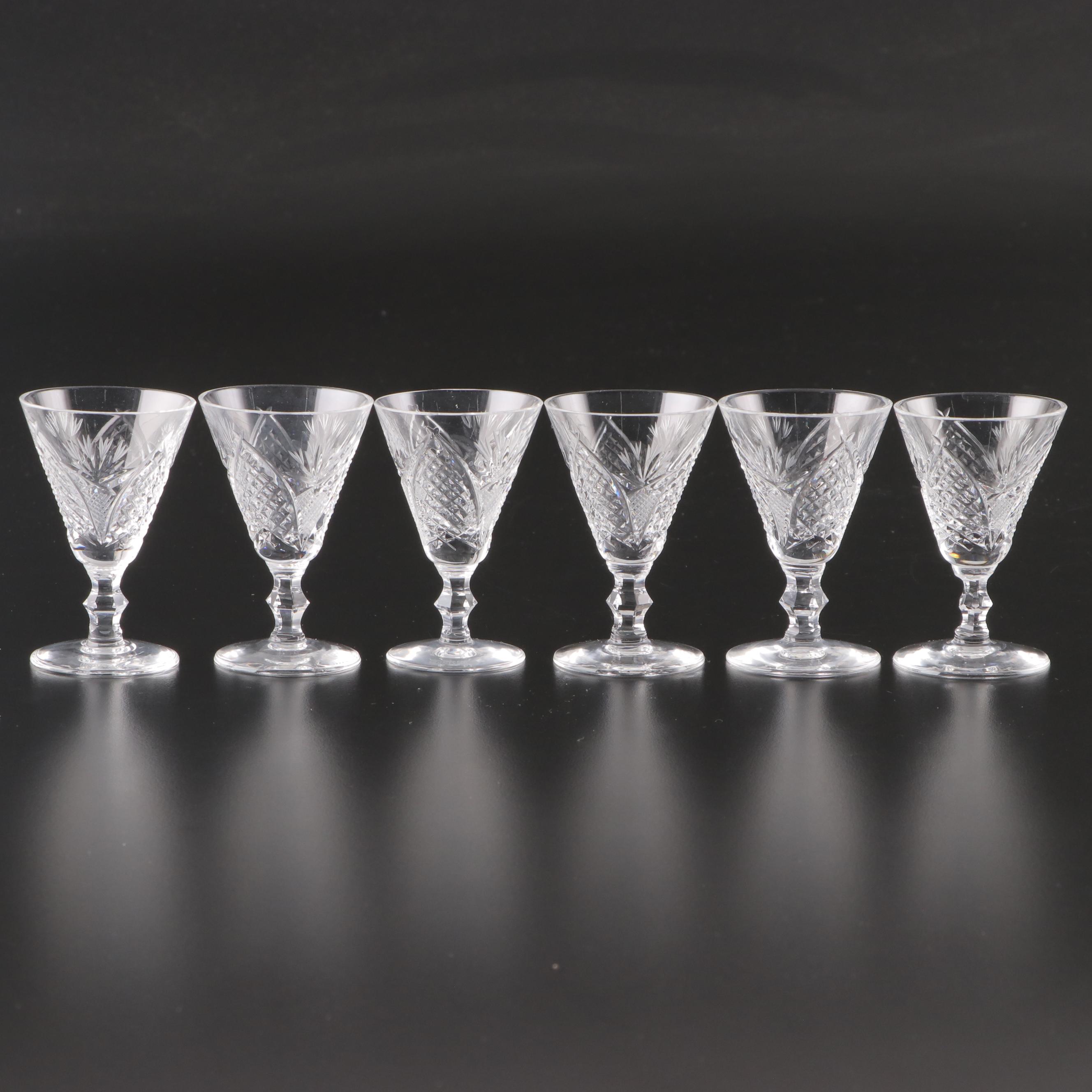 Waterford Crystal "Mooncoin" Tumblers, Sherry and Cordial Glasses