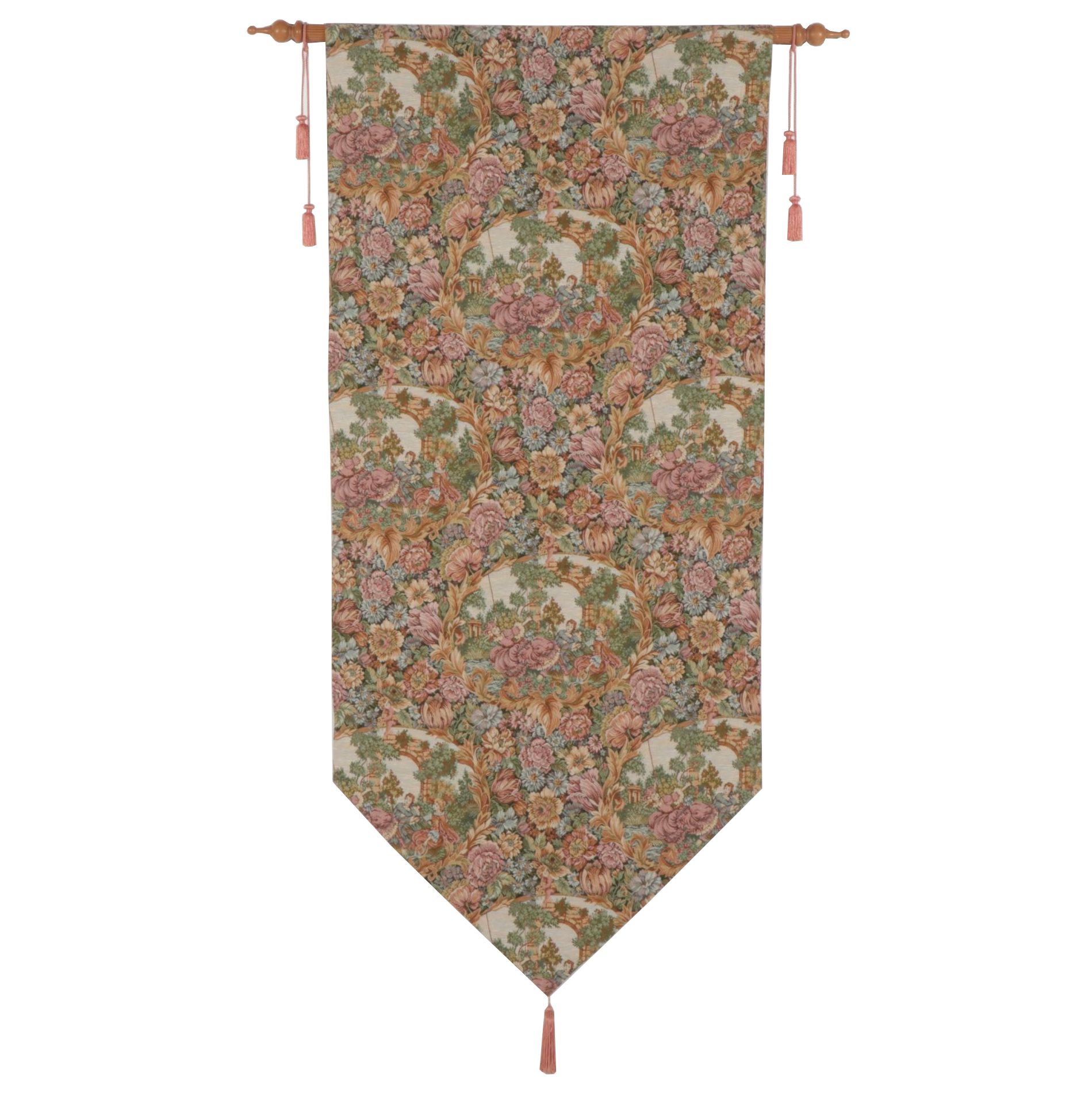 Machine Made Woven Wall Tapestry With Tassels