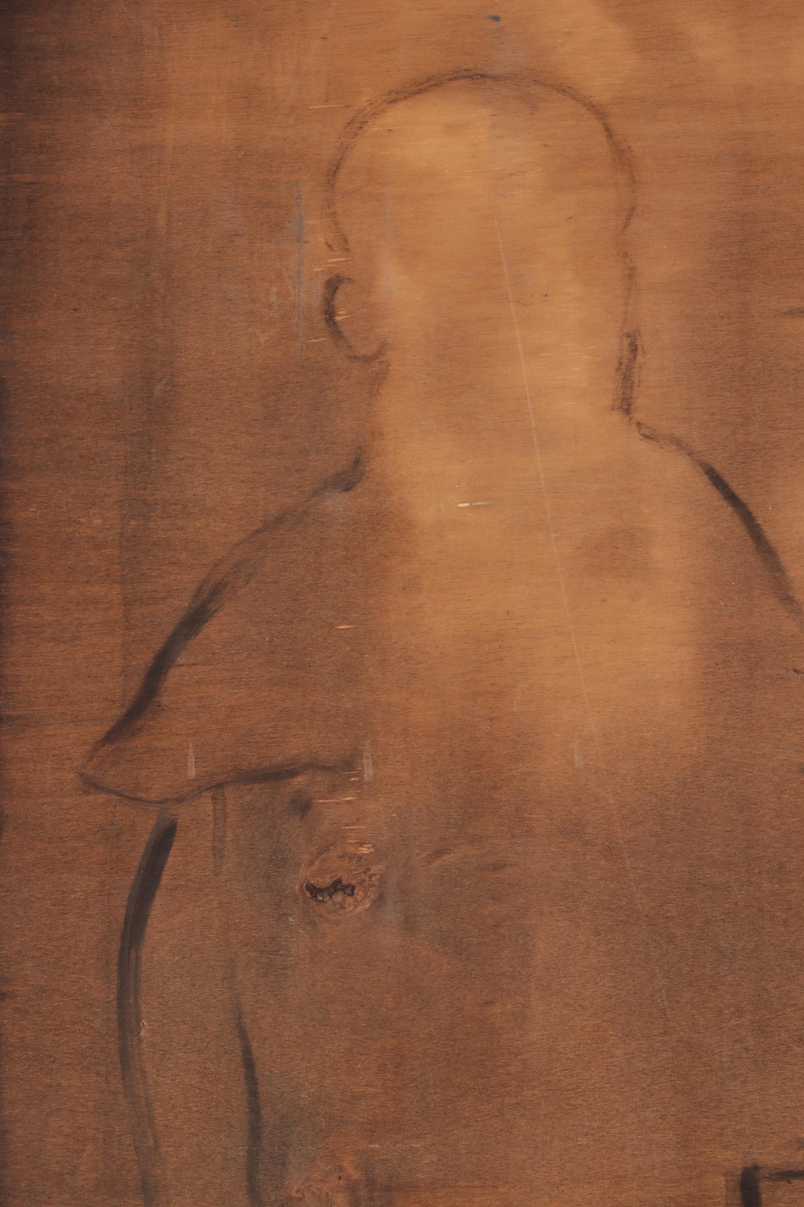 Philip the Transplant Media Painting of Figure Holding Violin, 1999