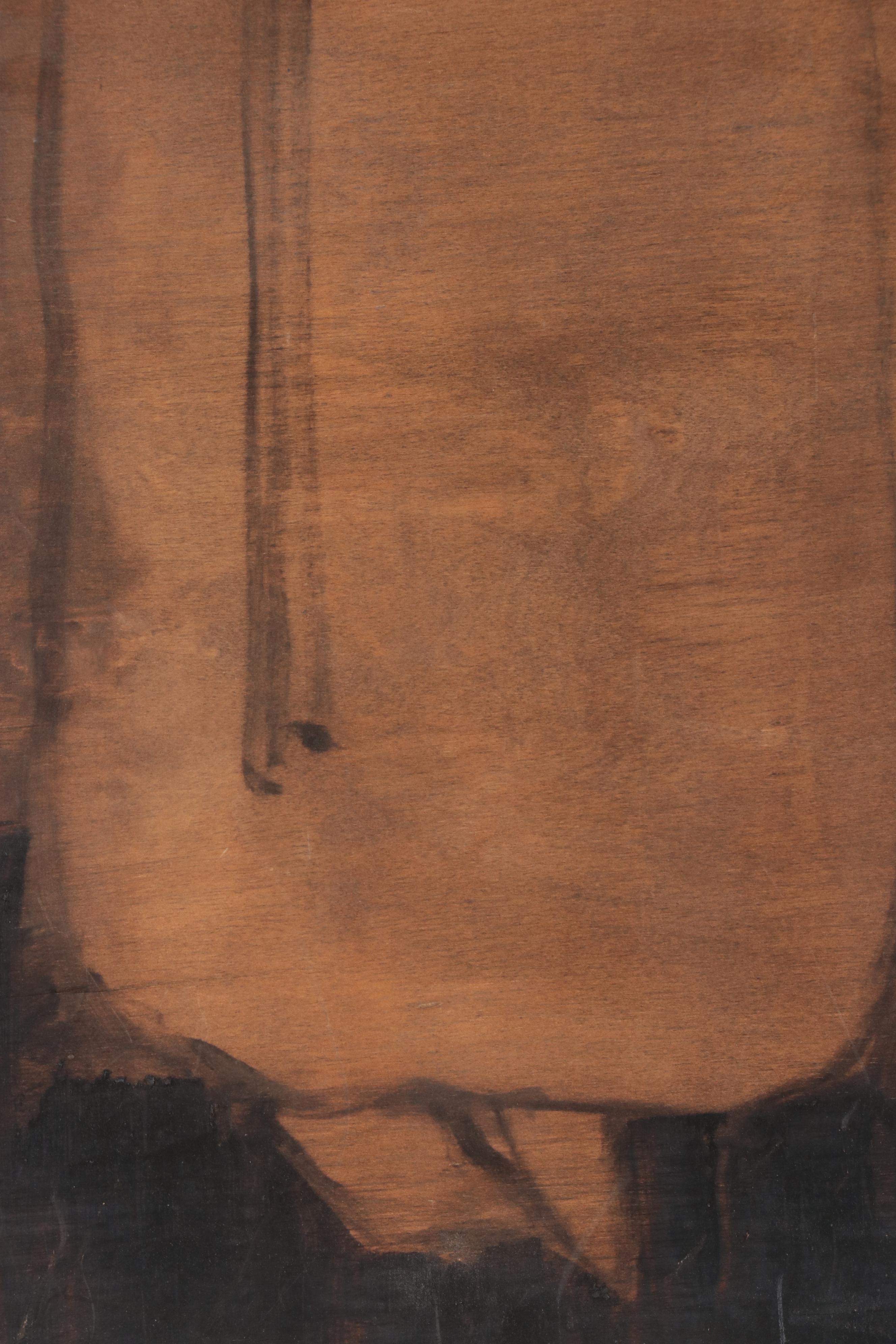 Philip the Transplant Media Painting of Figure Holding Violin, 1999