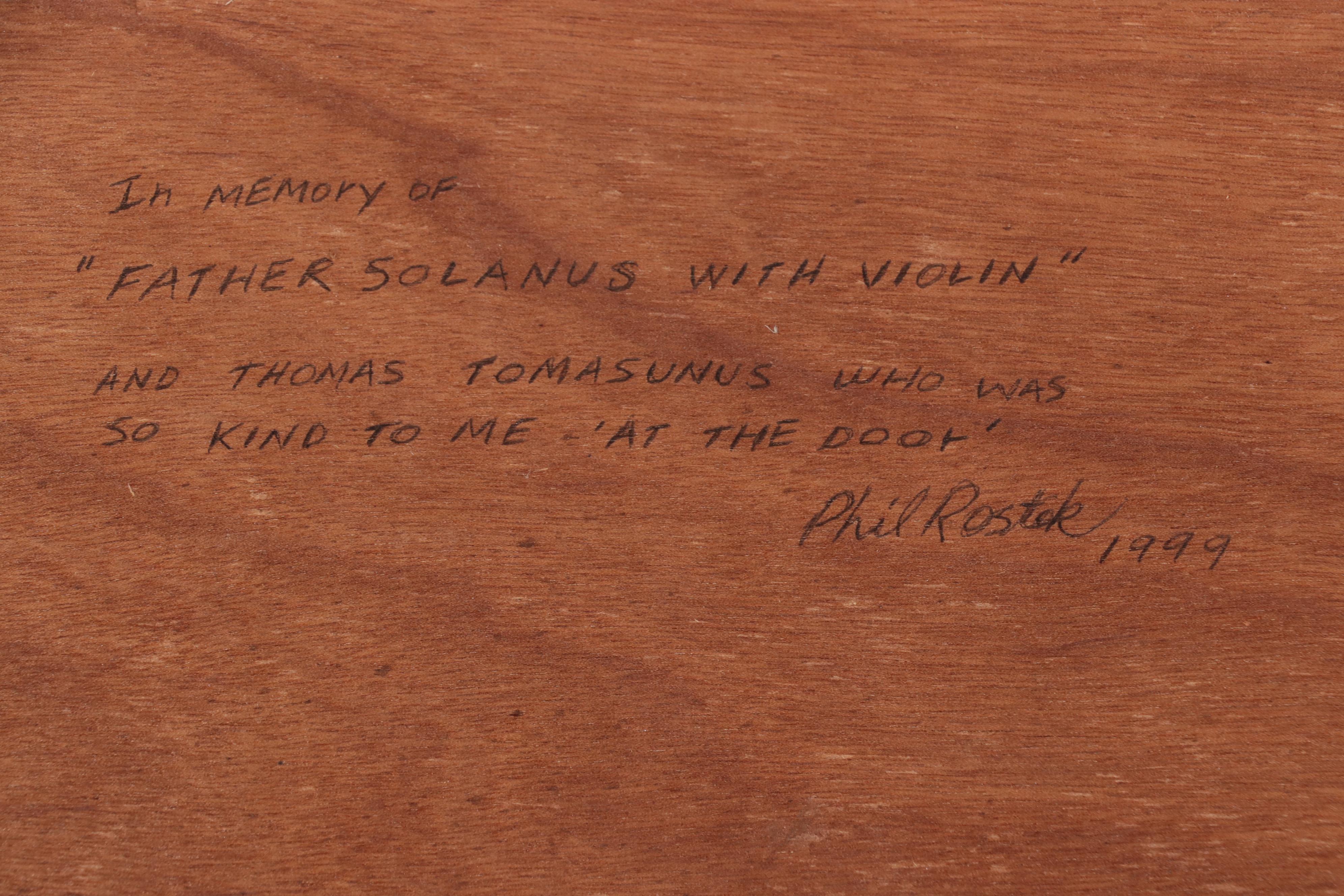 Philip the Transplant Media Painting of Figure Holding Violin, 1999