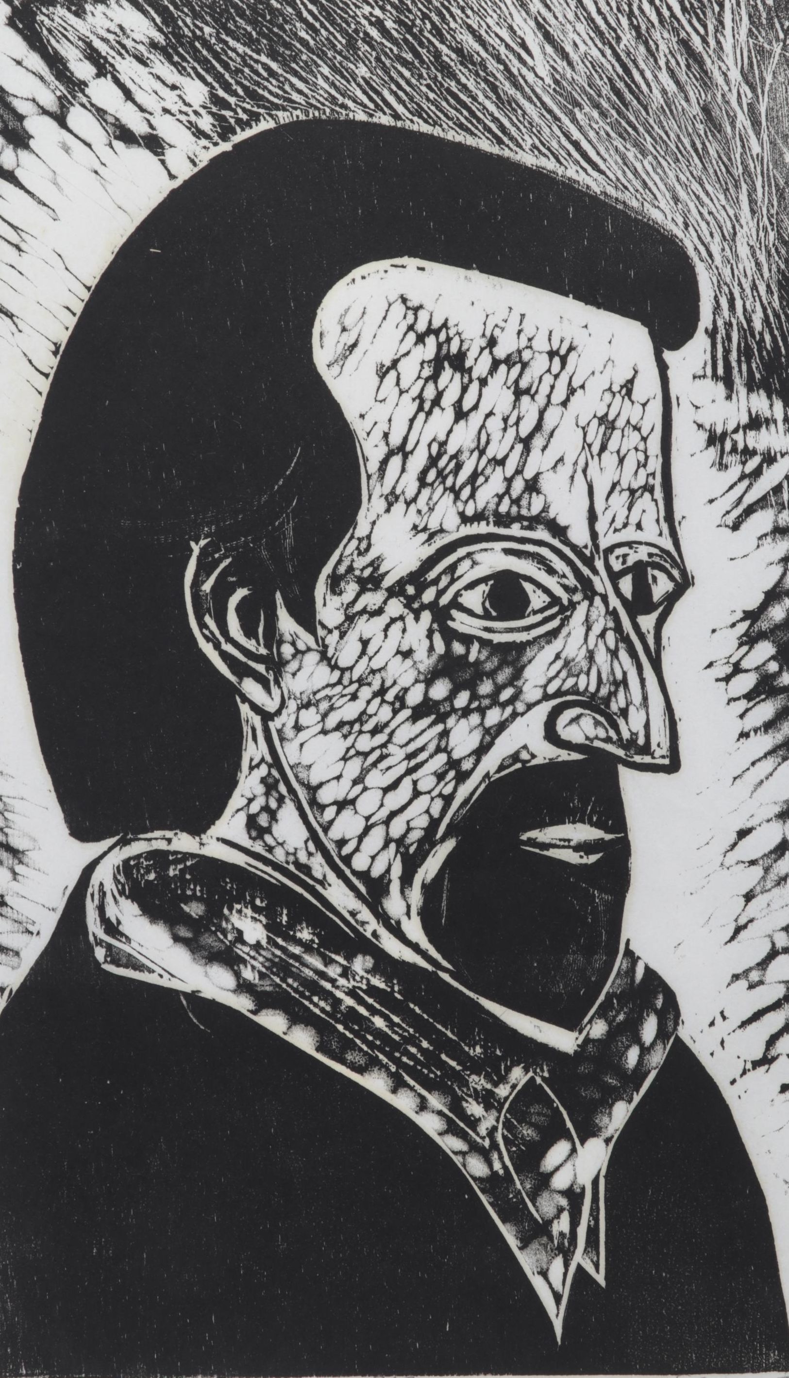 Sidney Chafetz Woodcut "Heinrich Heine," 1970