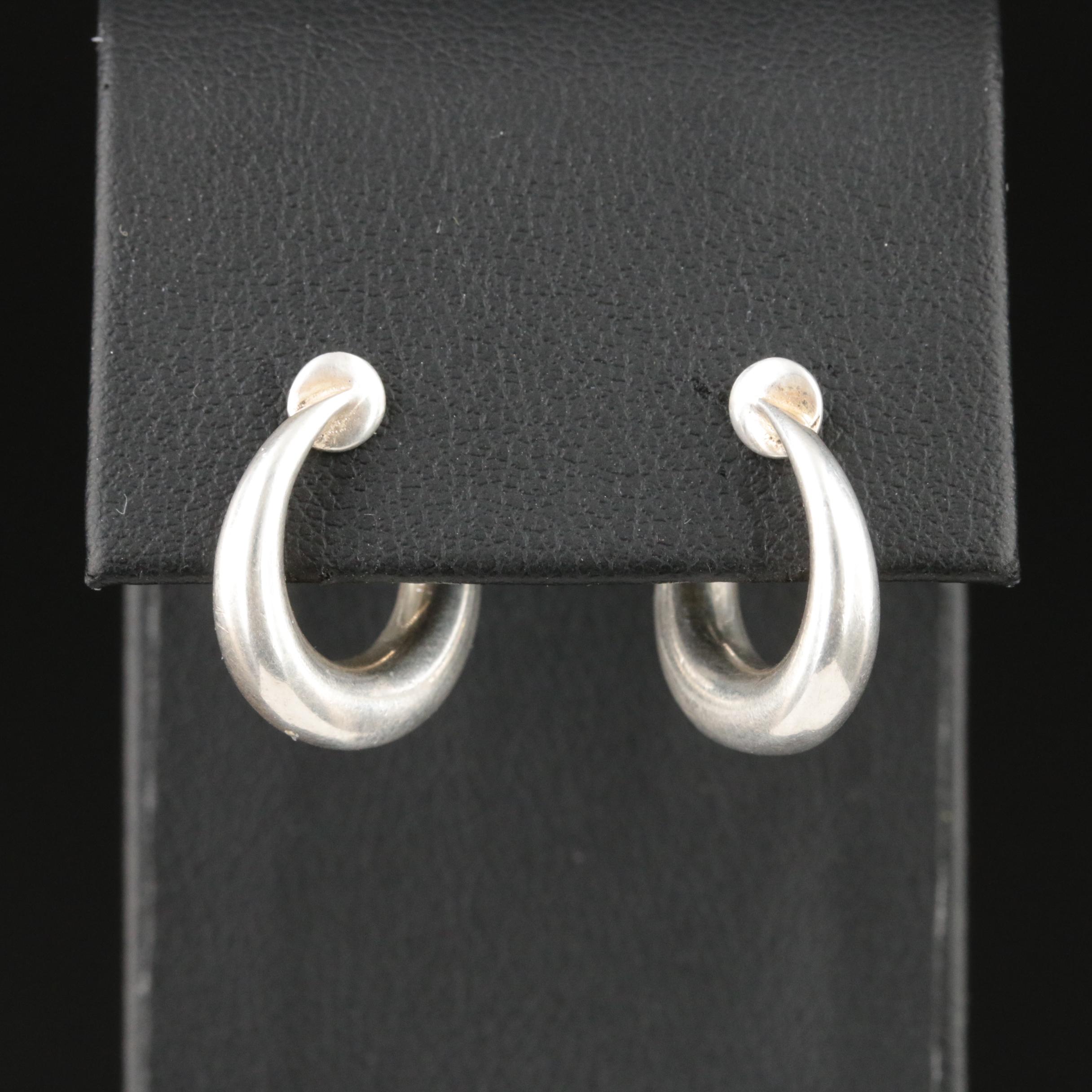 Gucci Sterling Half Hoop Earrings