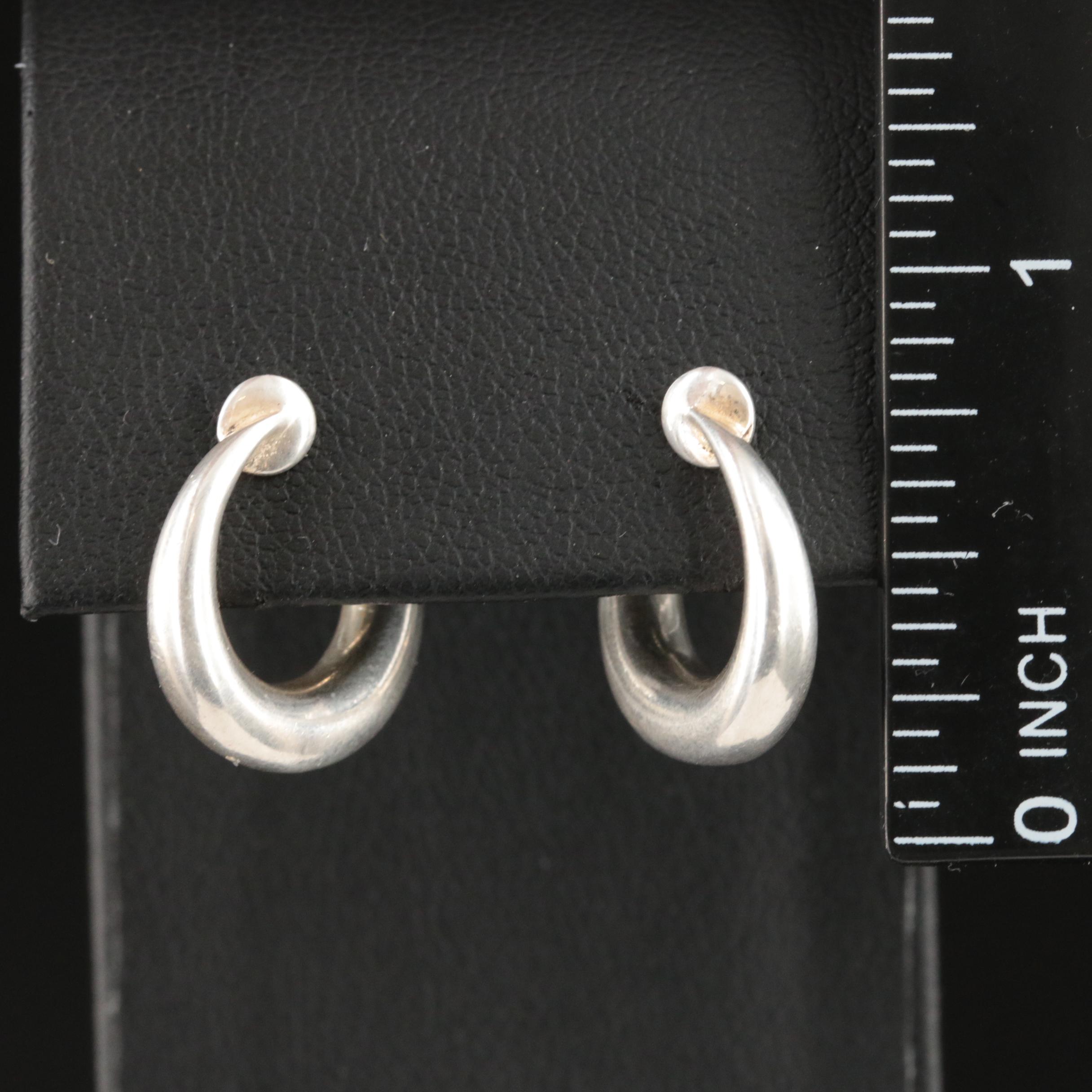 Gucci Sterling Half Hoop Earrings