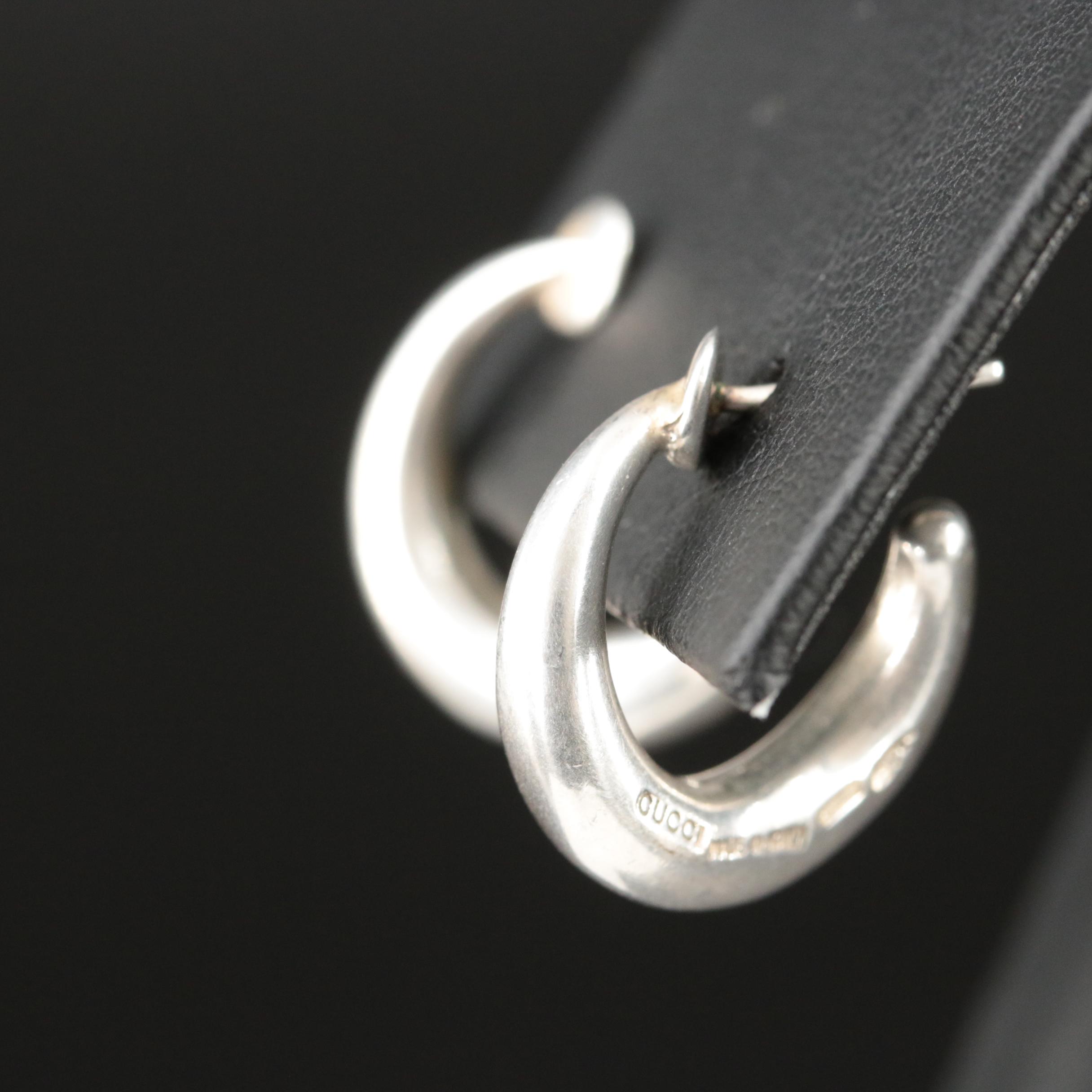 Gucci Sterling Half Hoop Earrings