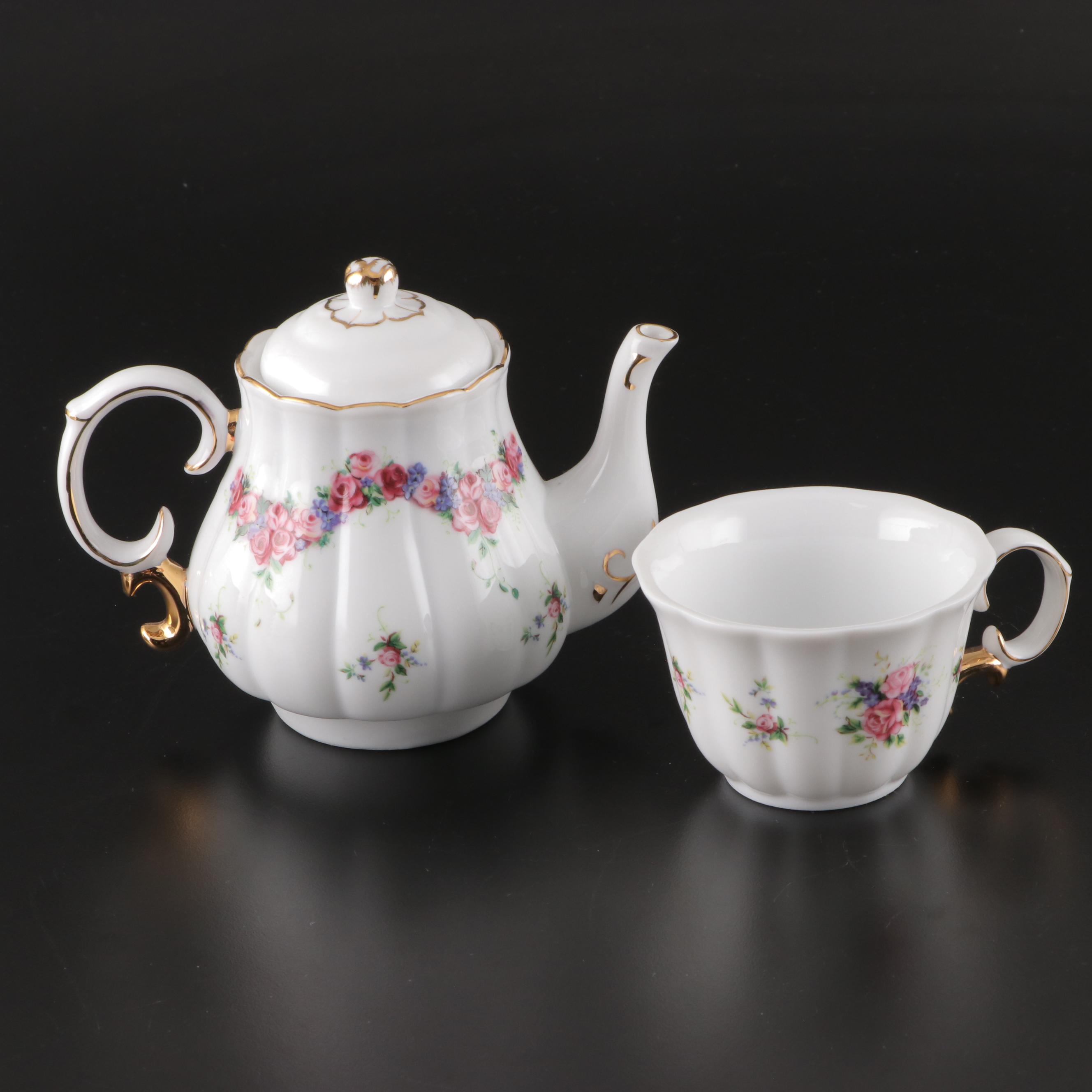 Noritake Luster Glazed Tea Set with Other Porcelain and Ceramic Tableware