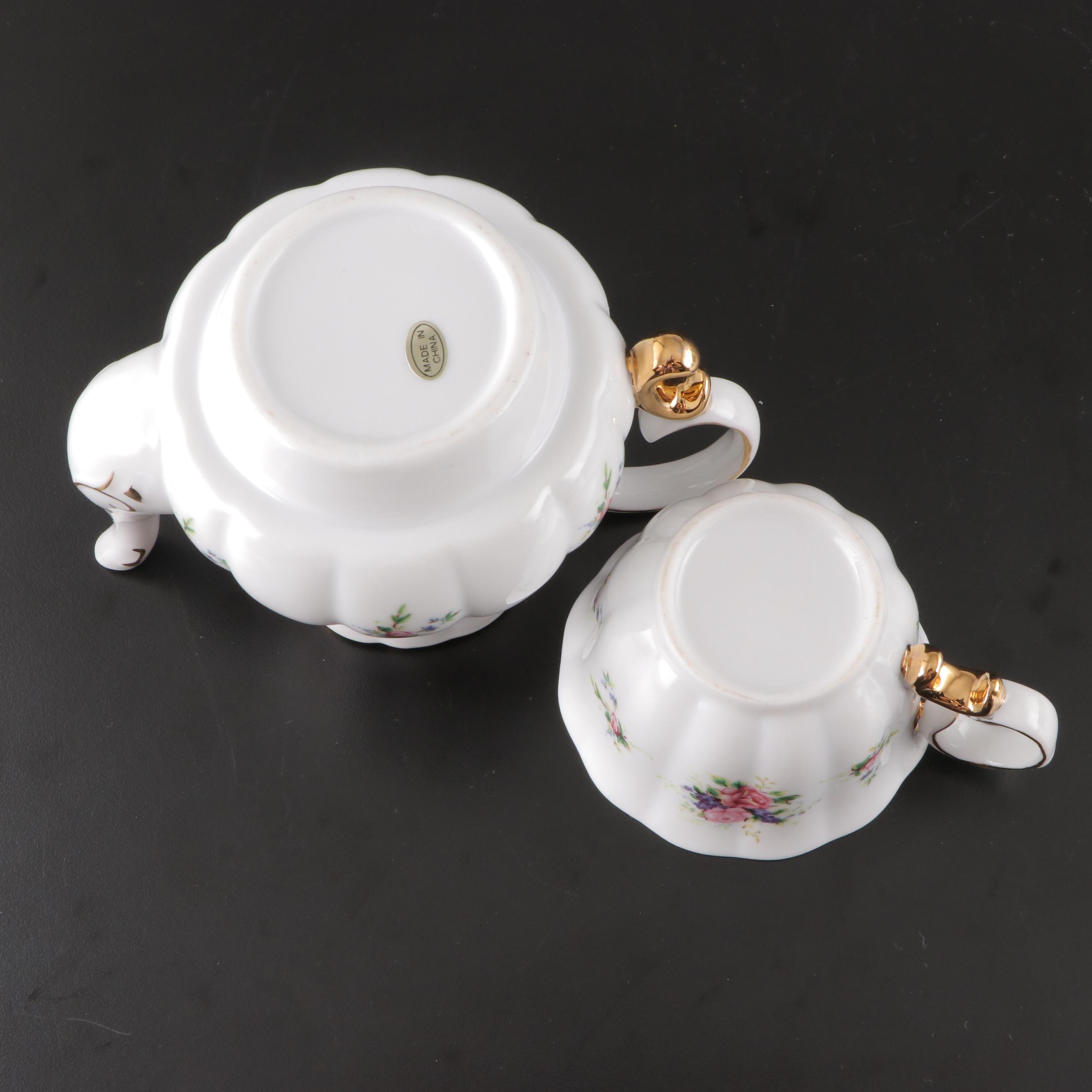 Noritake Luster Glazed Tea Set with Other Porcelain and Ceramic Tableware