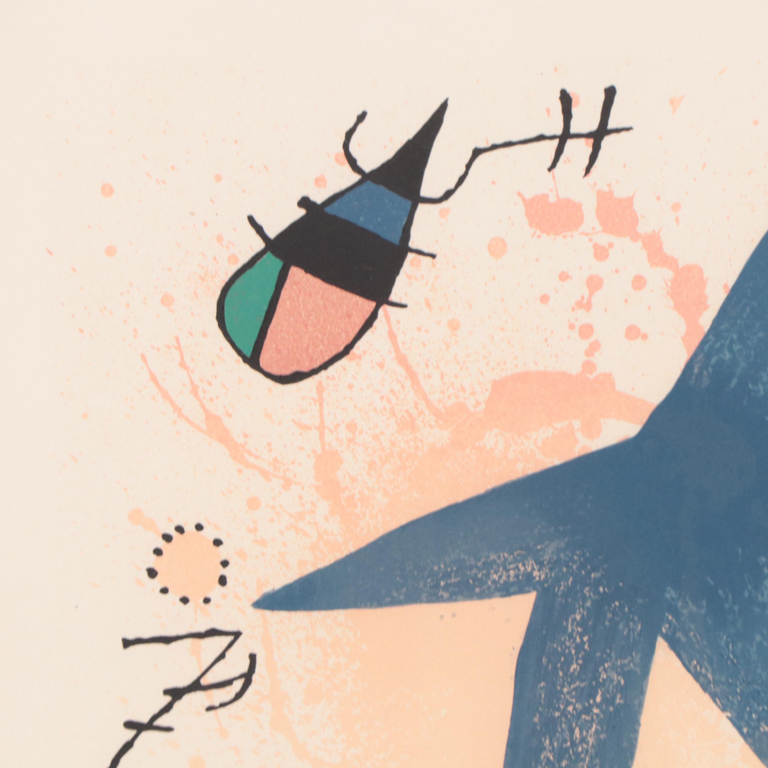 Joan Miró Lithograph "L'etoile bleu," 1972
