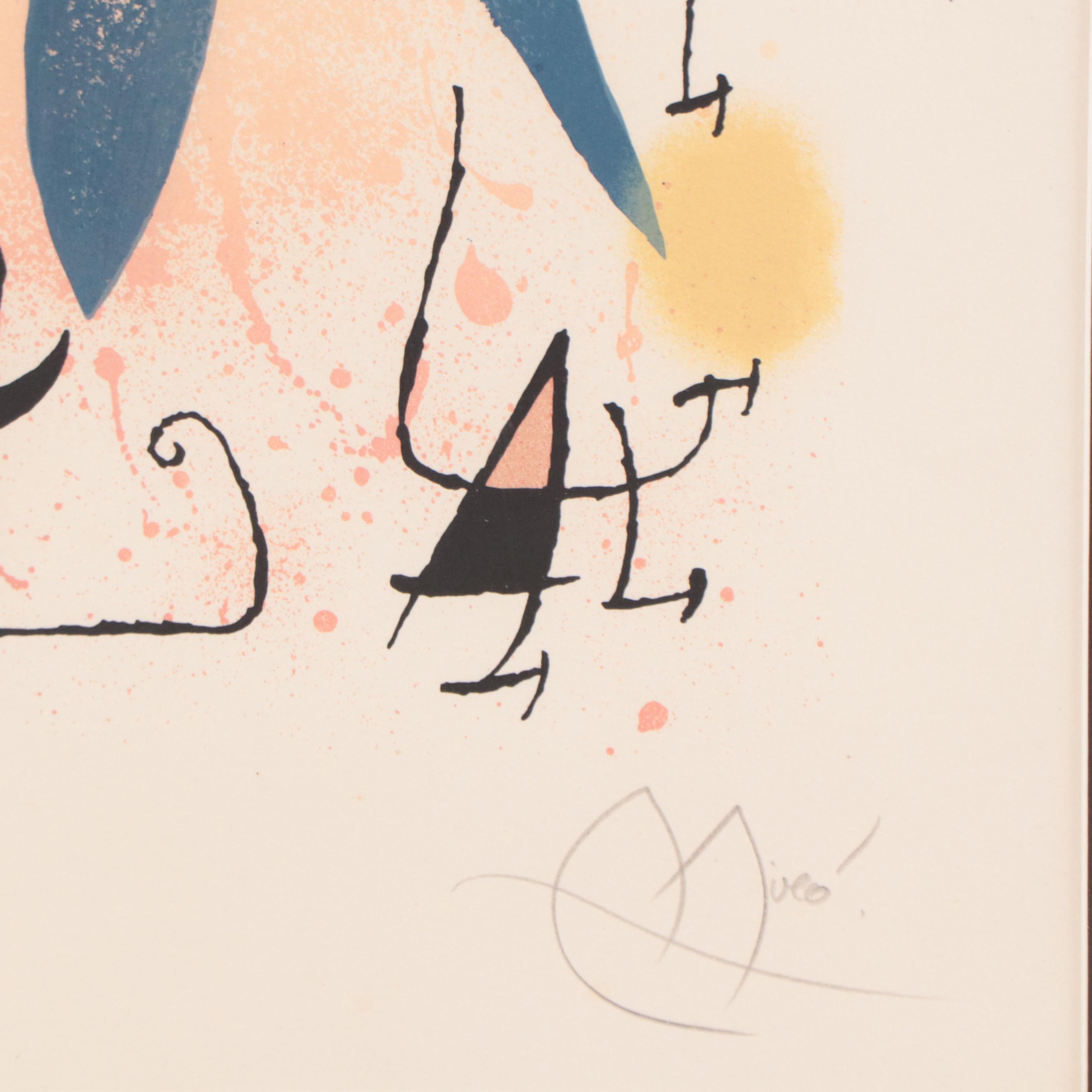 Joan Miró Lithograph "L'etoile bleu," 1972