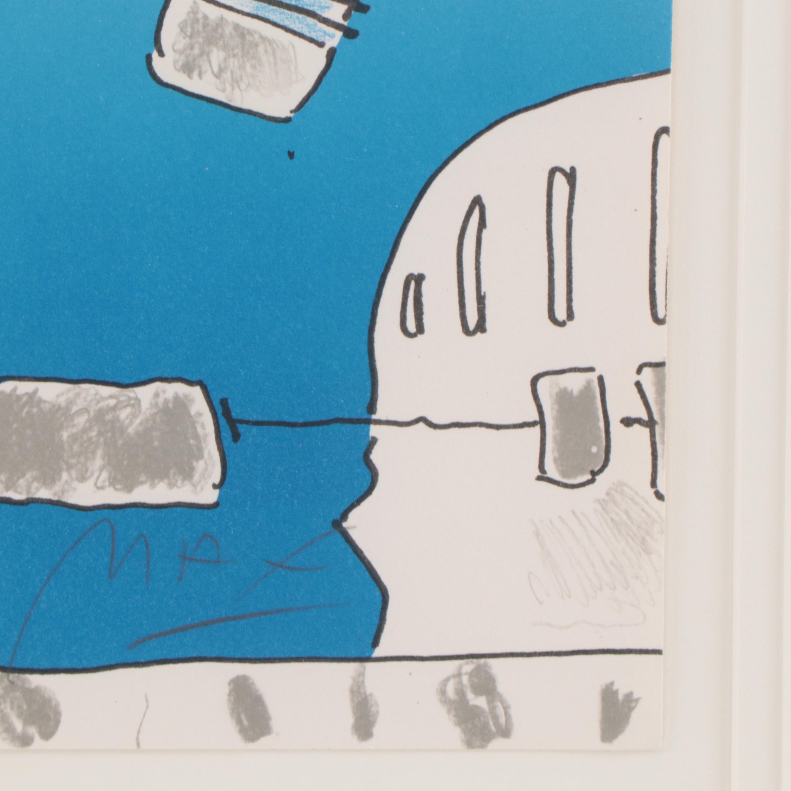 Peter Max Lithograph "Electric Future Man"