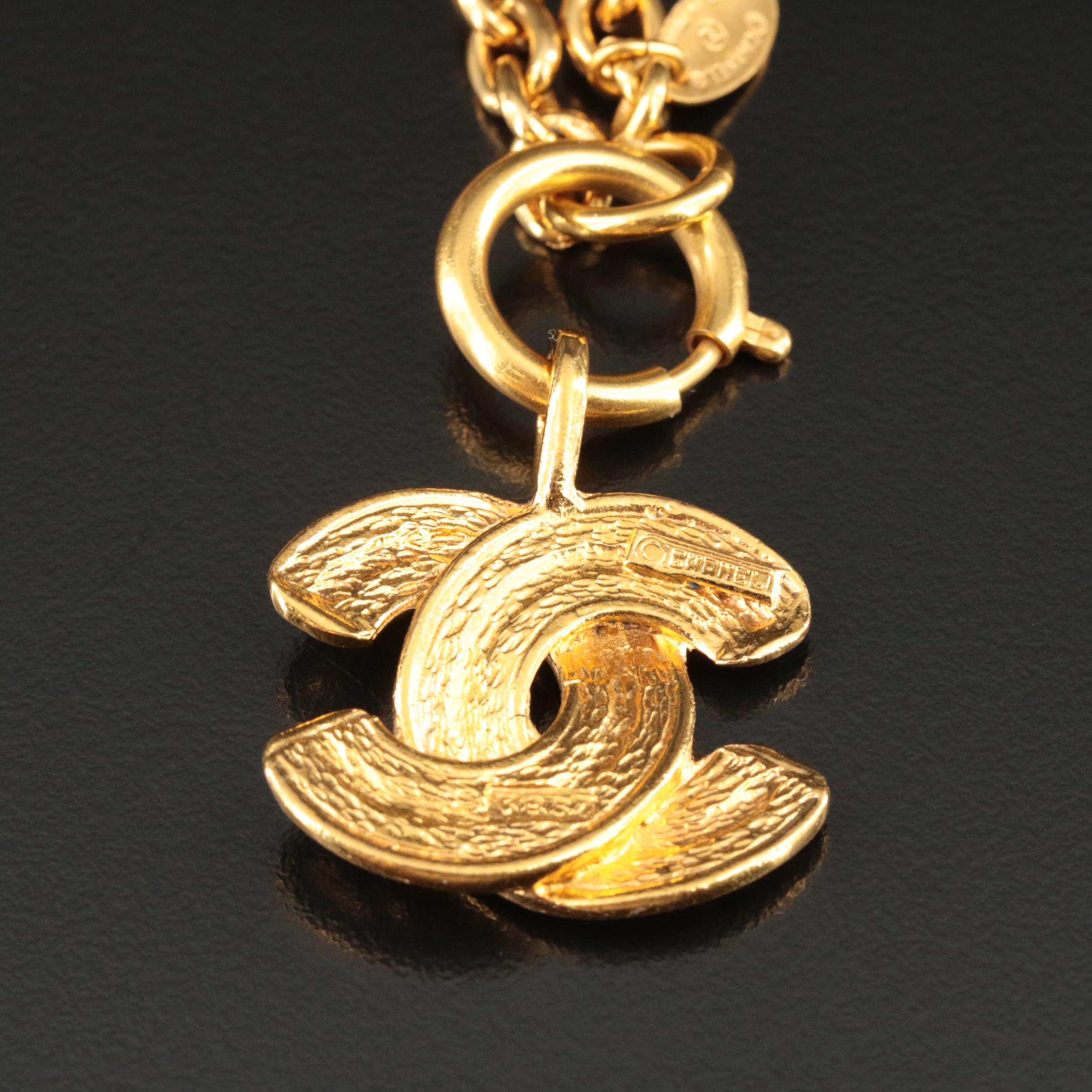 Chanel Quilted "CC" Logo Necklace