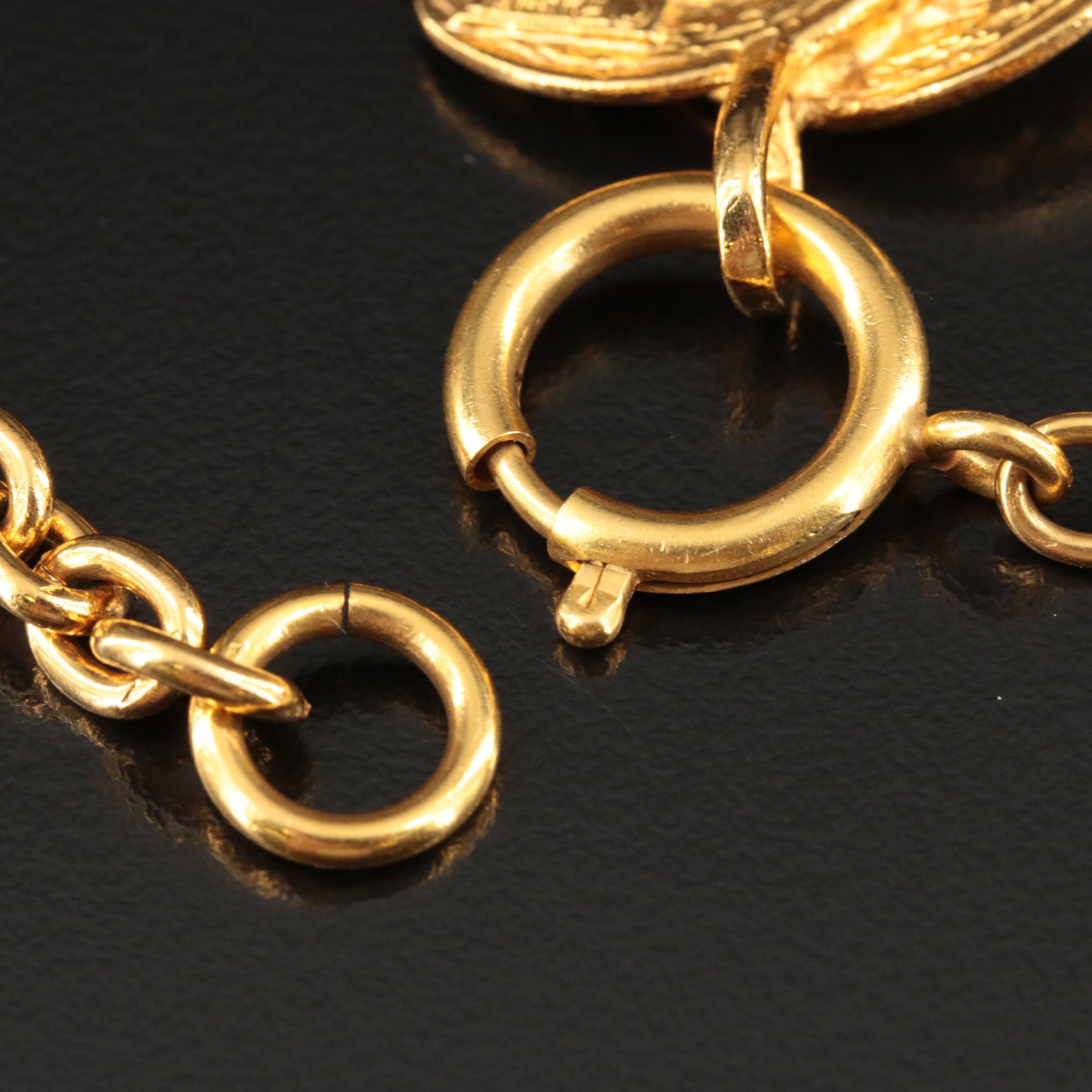 Chanel Quilted "CC" Logo Necklace