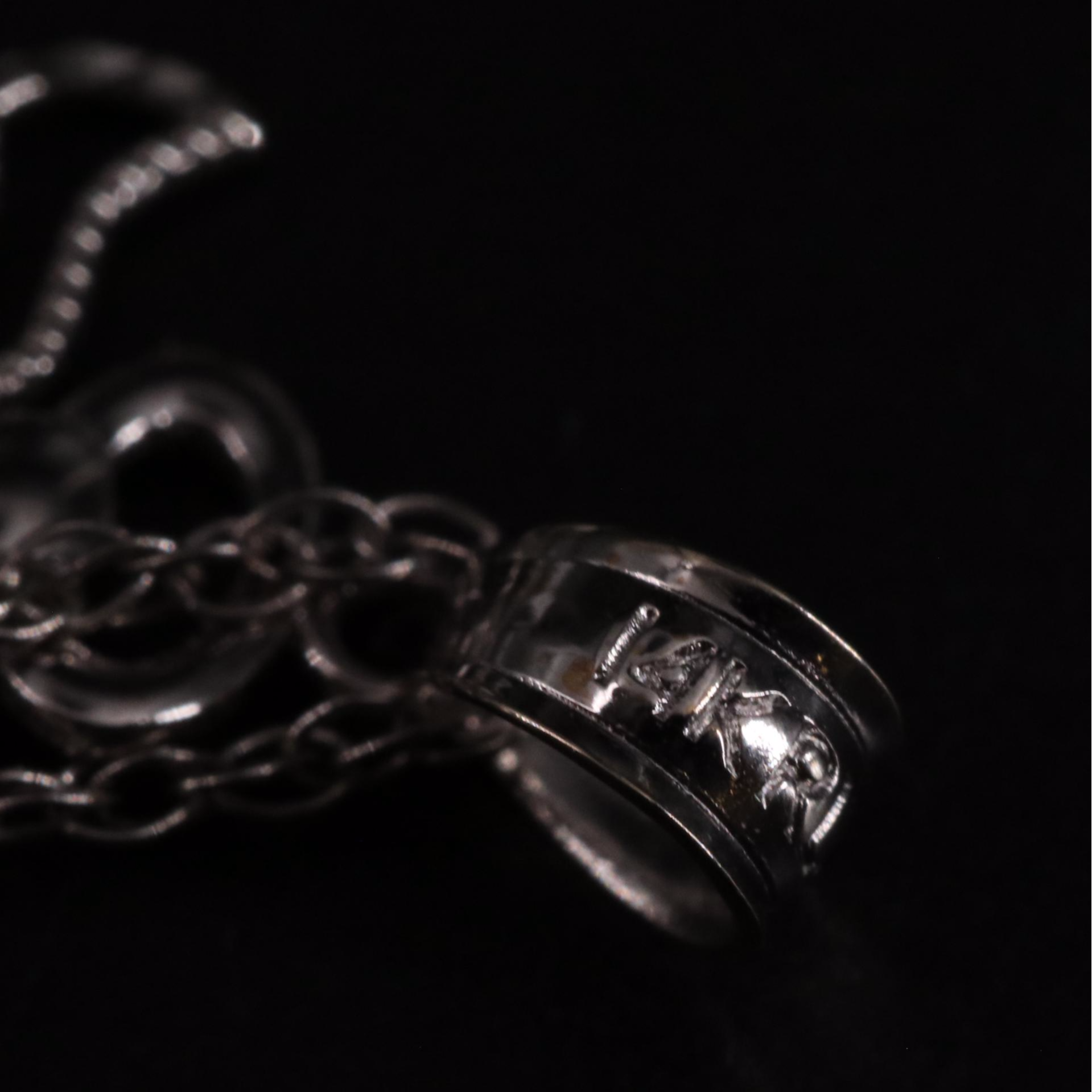 14K White Gold Angel Pendant Necklace