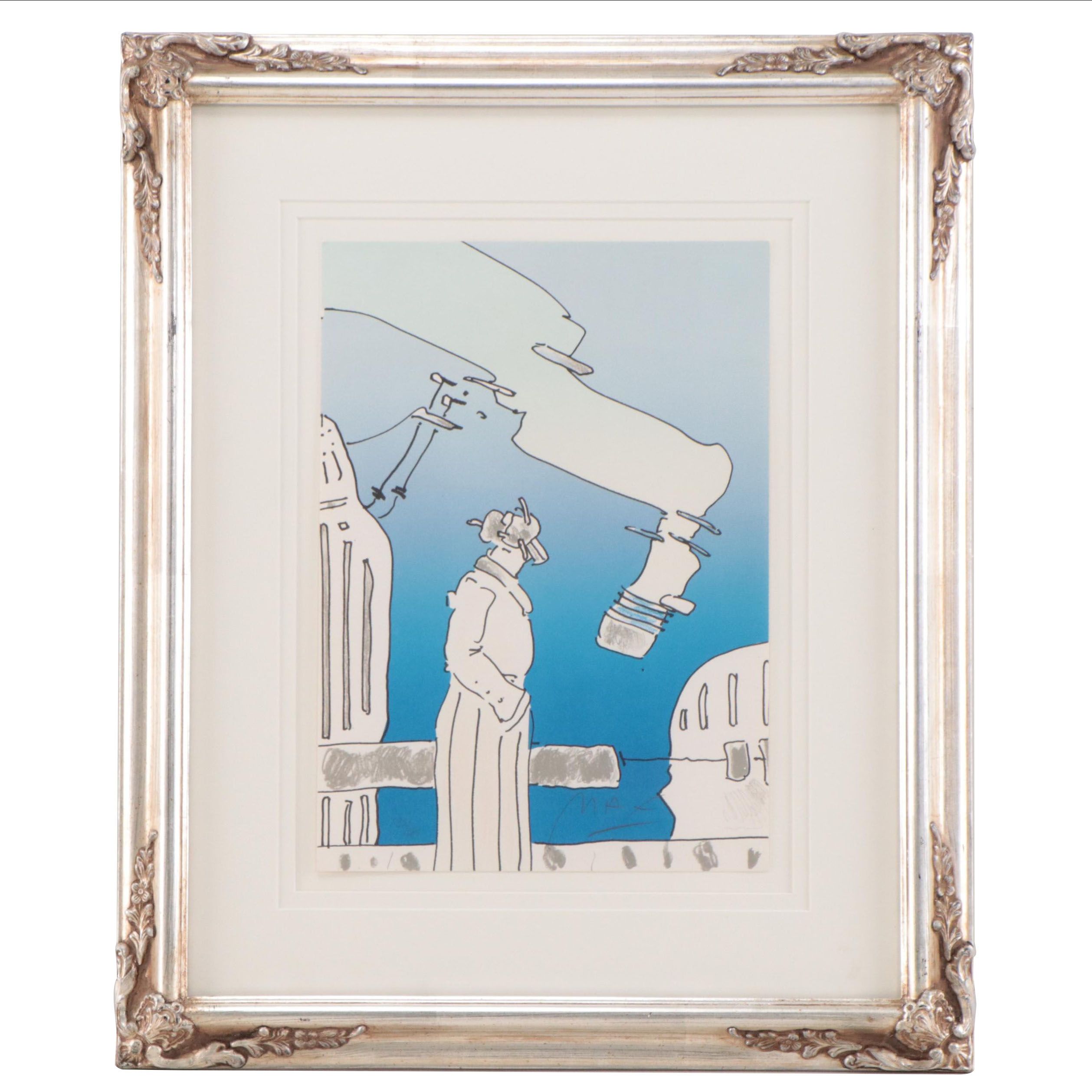 Peter Max Lithograph "Electric Future Man"