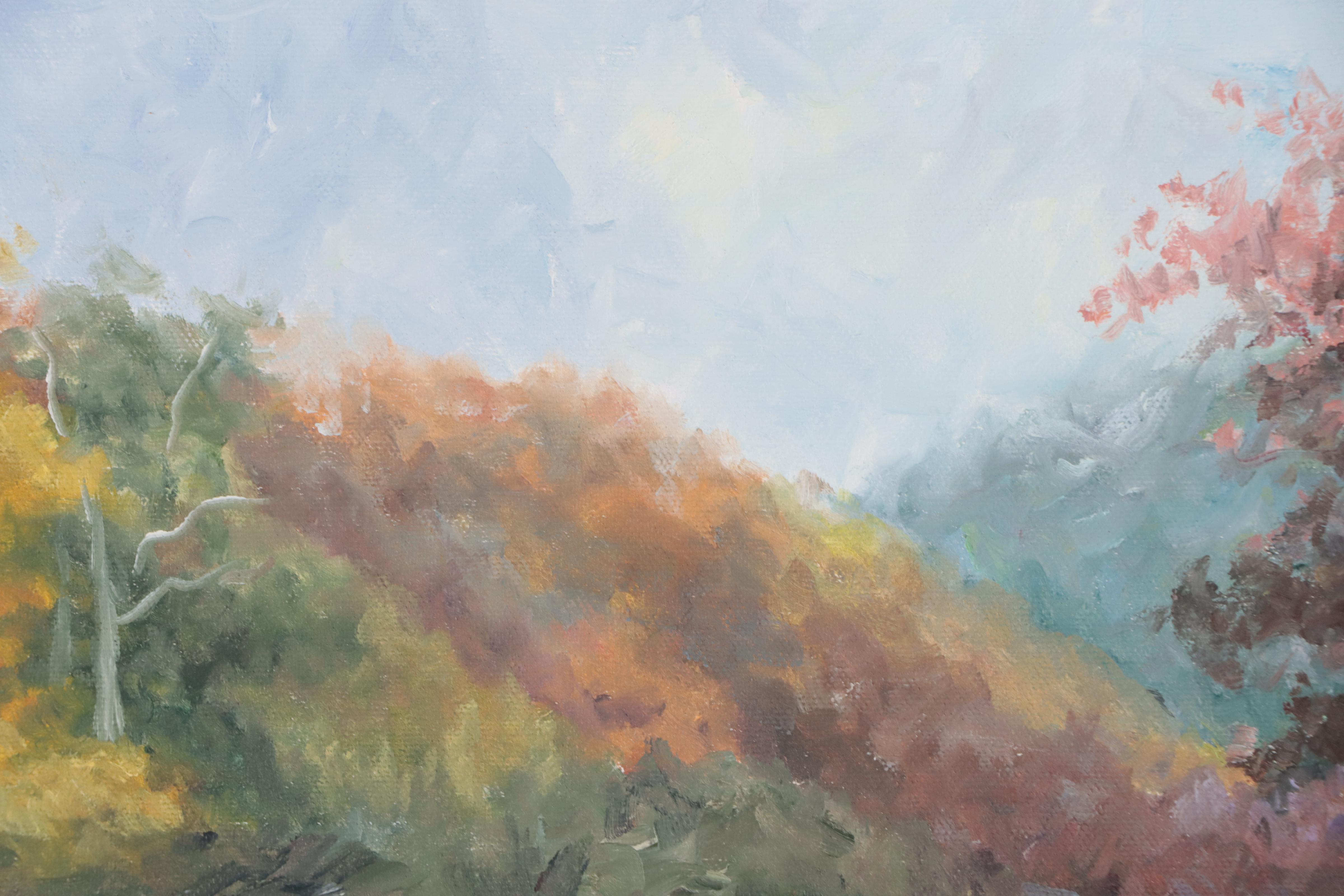 Kathrine L. Meade Oil Painting "Golden Sunrise on the White River II," 2007