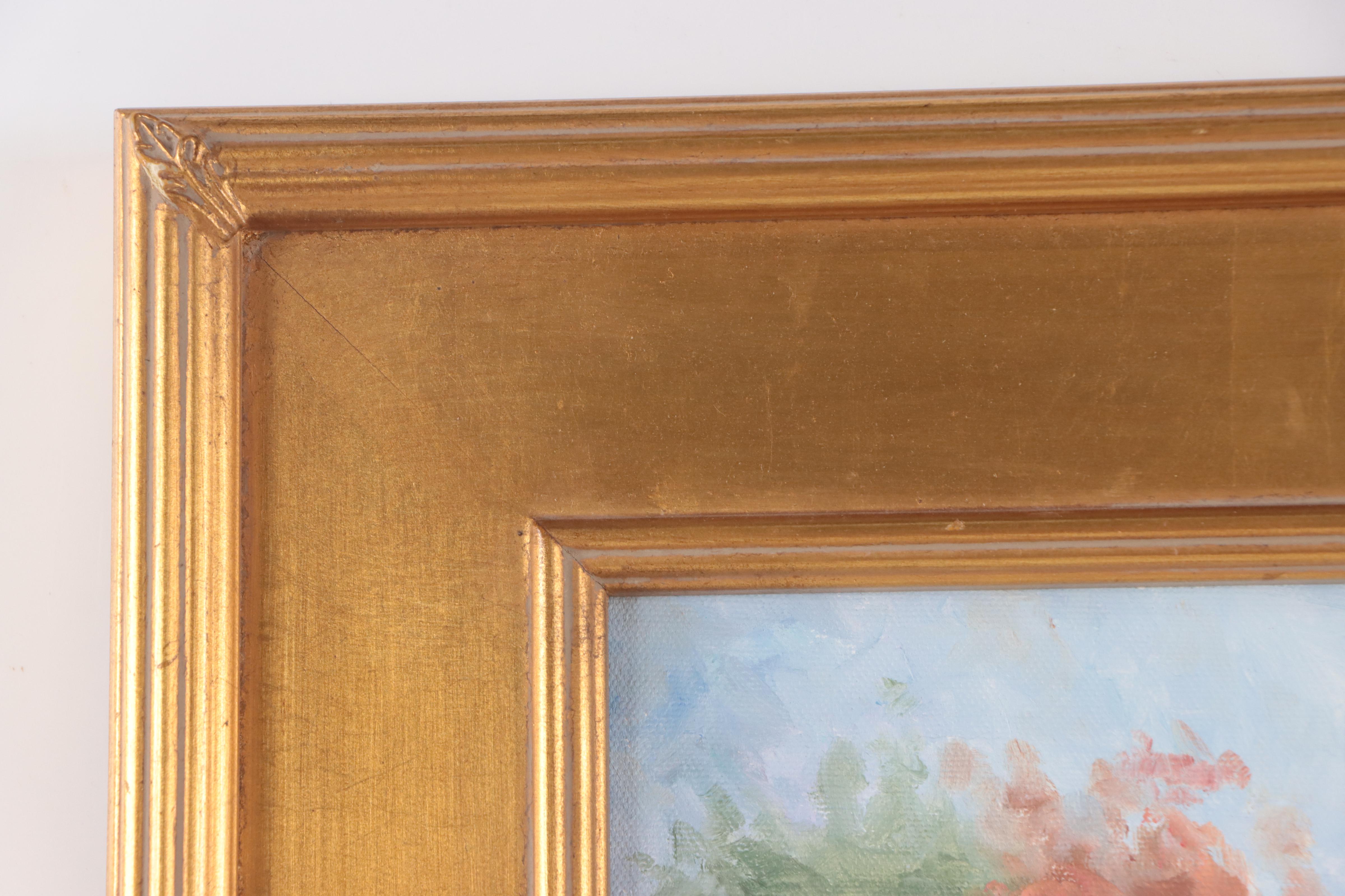 Kathrine L. Meade Oil Painting "Golden Sunrise on the White River II," 2007