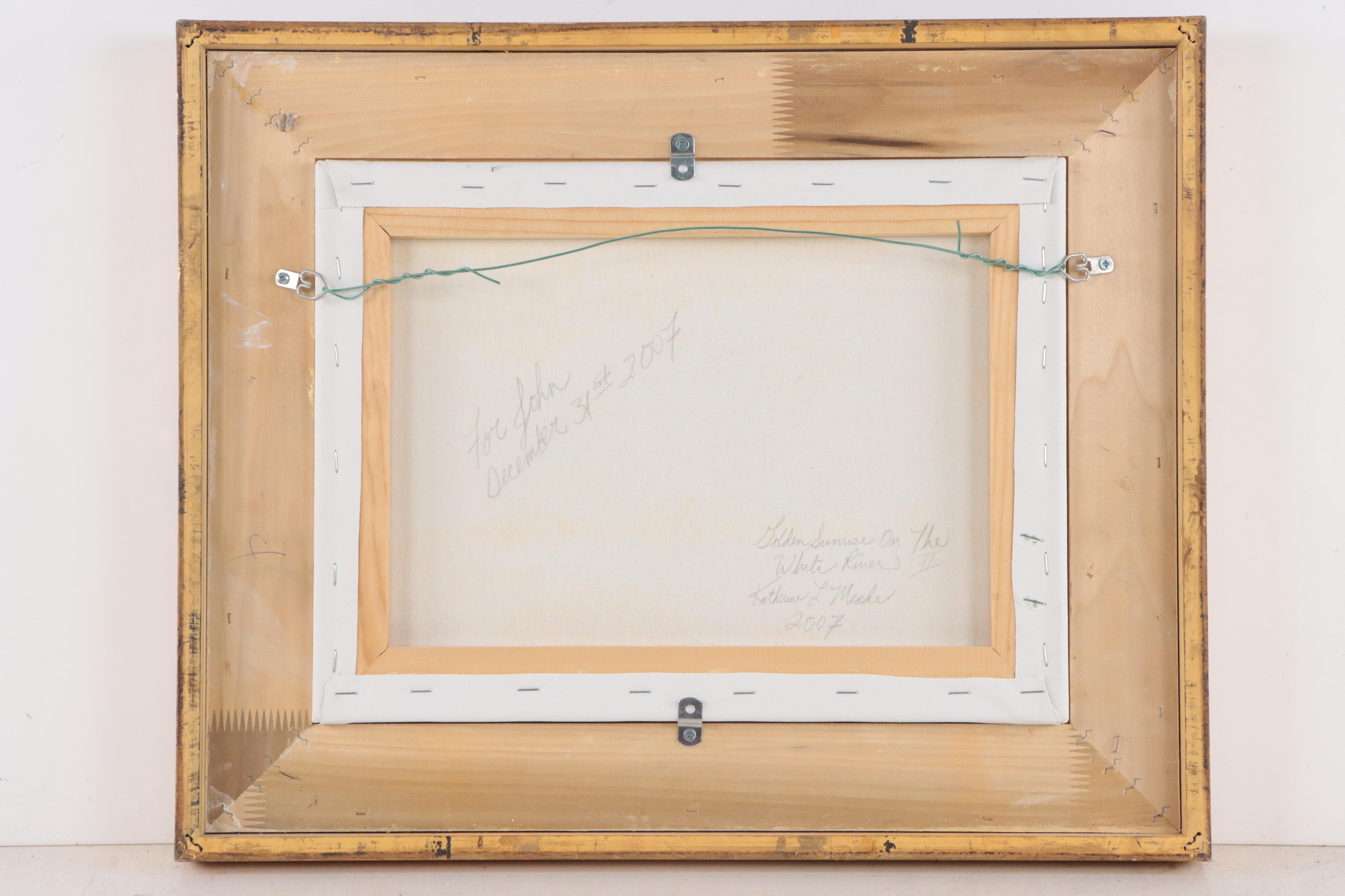 Kathrine L. Meade Oil Painting "Golden Sunrise on the White River II," 2007