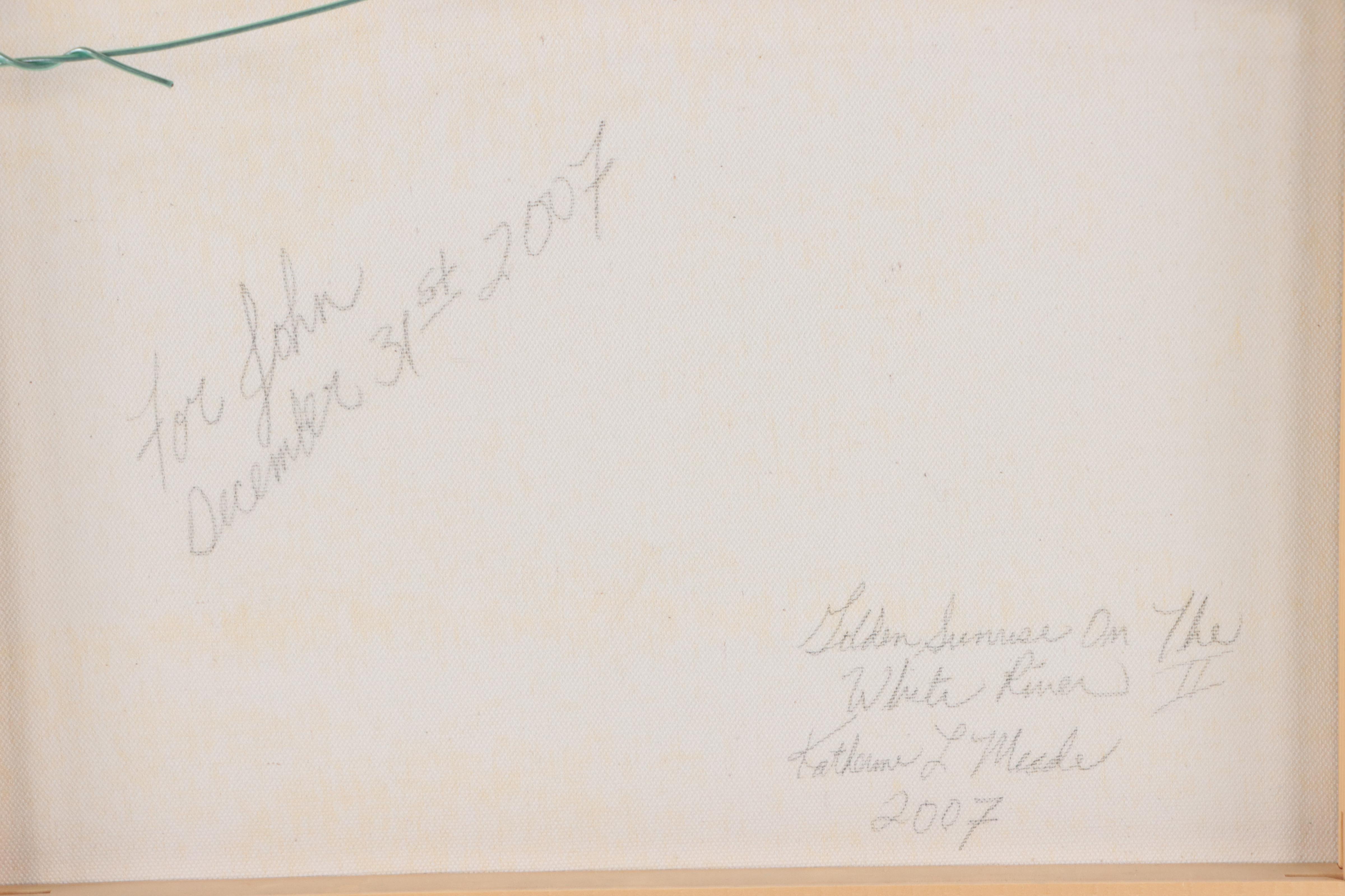 Kathrine L. Meade Oil Painting "Golden Sunrise on the White River II," 2007