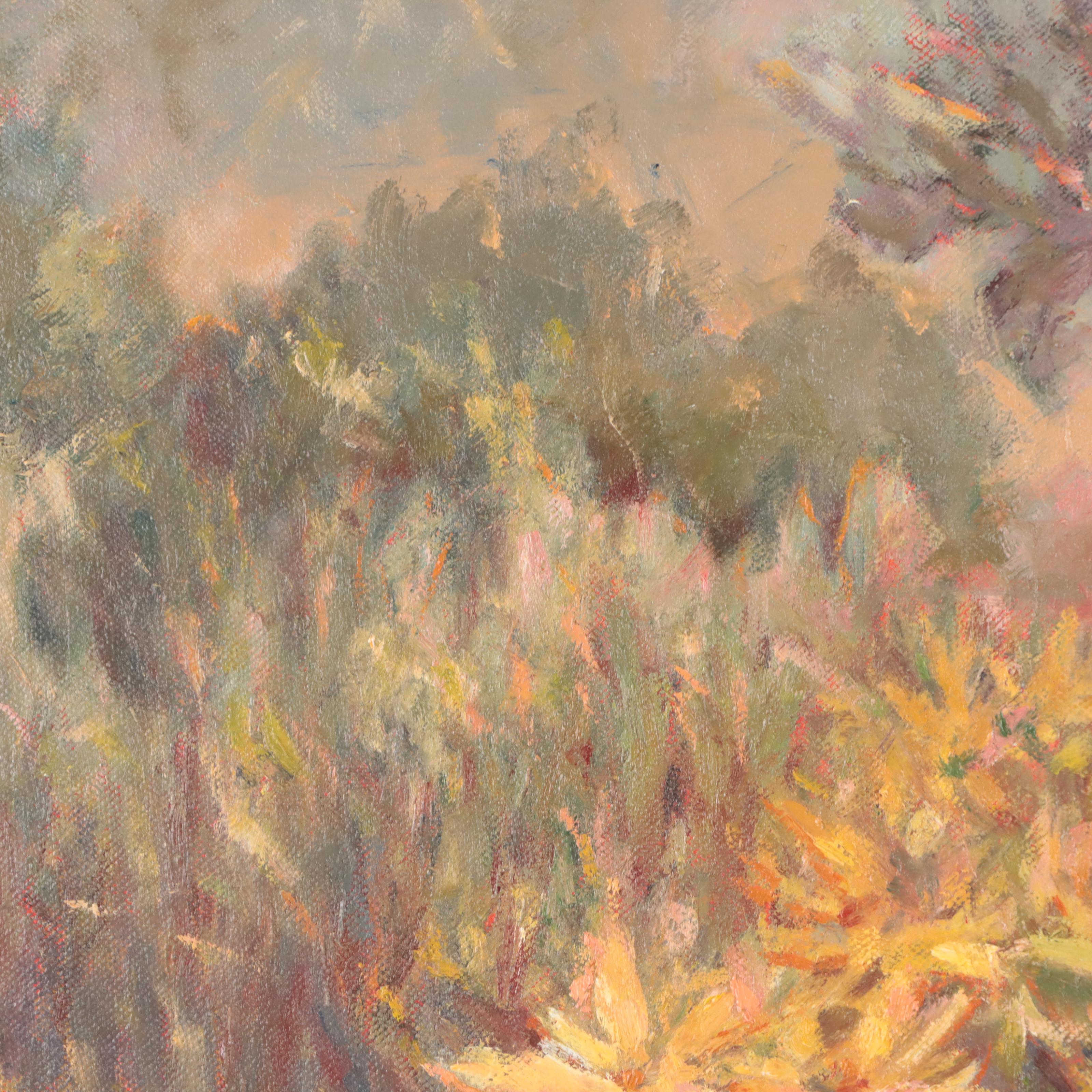 Lesley Haflich Oil Painting "Canoe Path At Burr Oak Bend," 2009