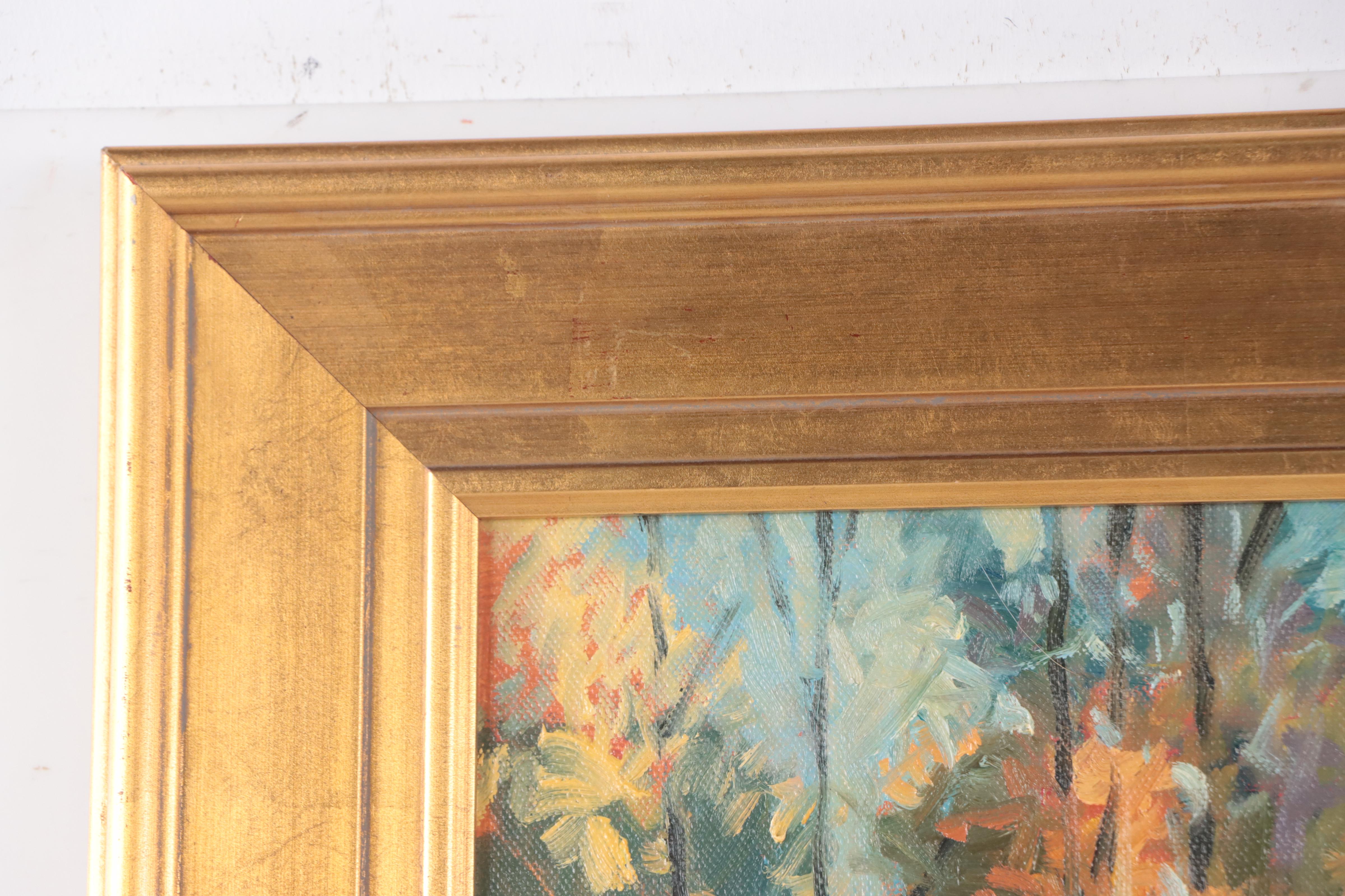 Lesley Haflich Oil Painting of River Landscape