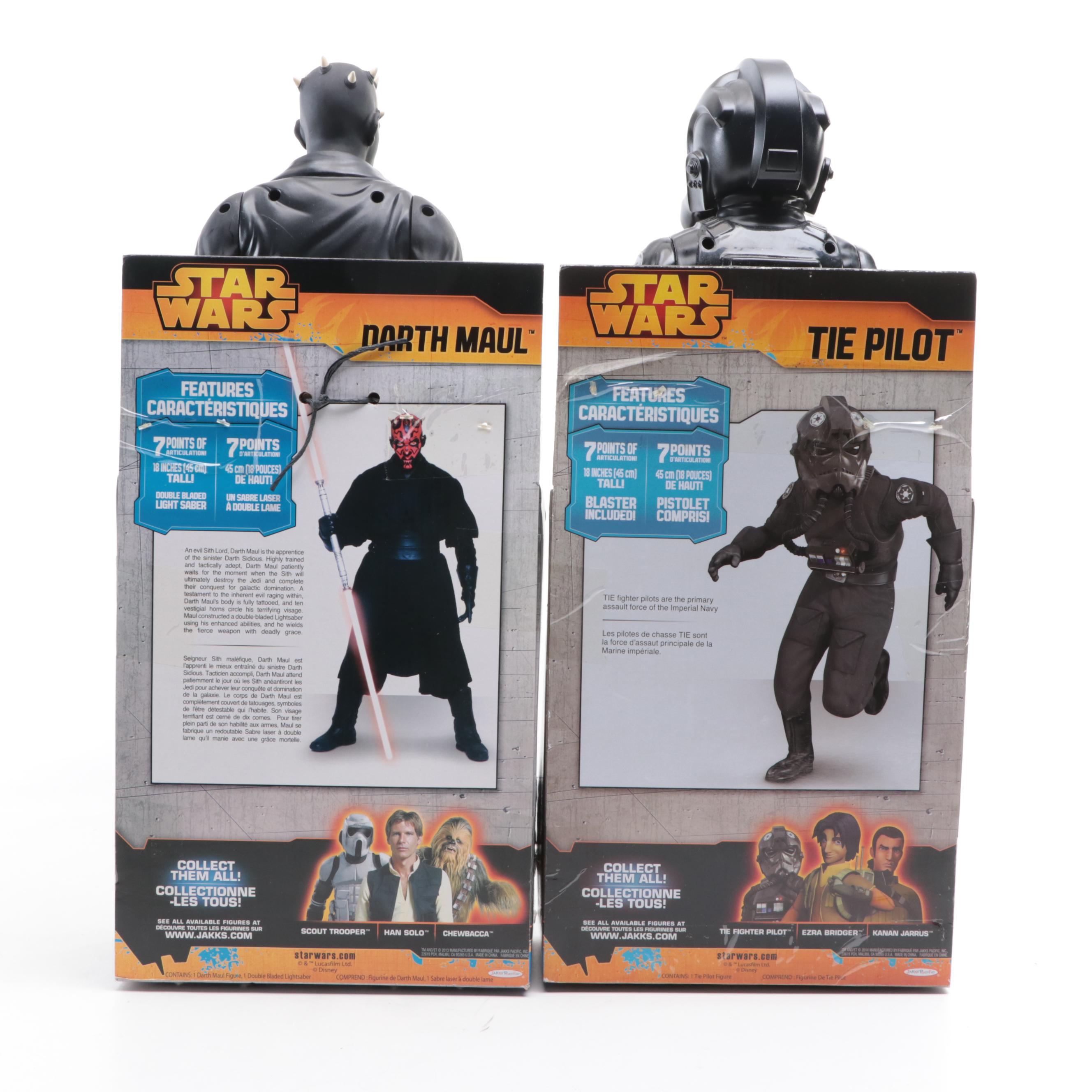 Disney Star Wars Action Figures Including The Pilot, Darth Maul, Kanan Jarrus