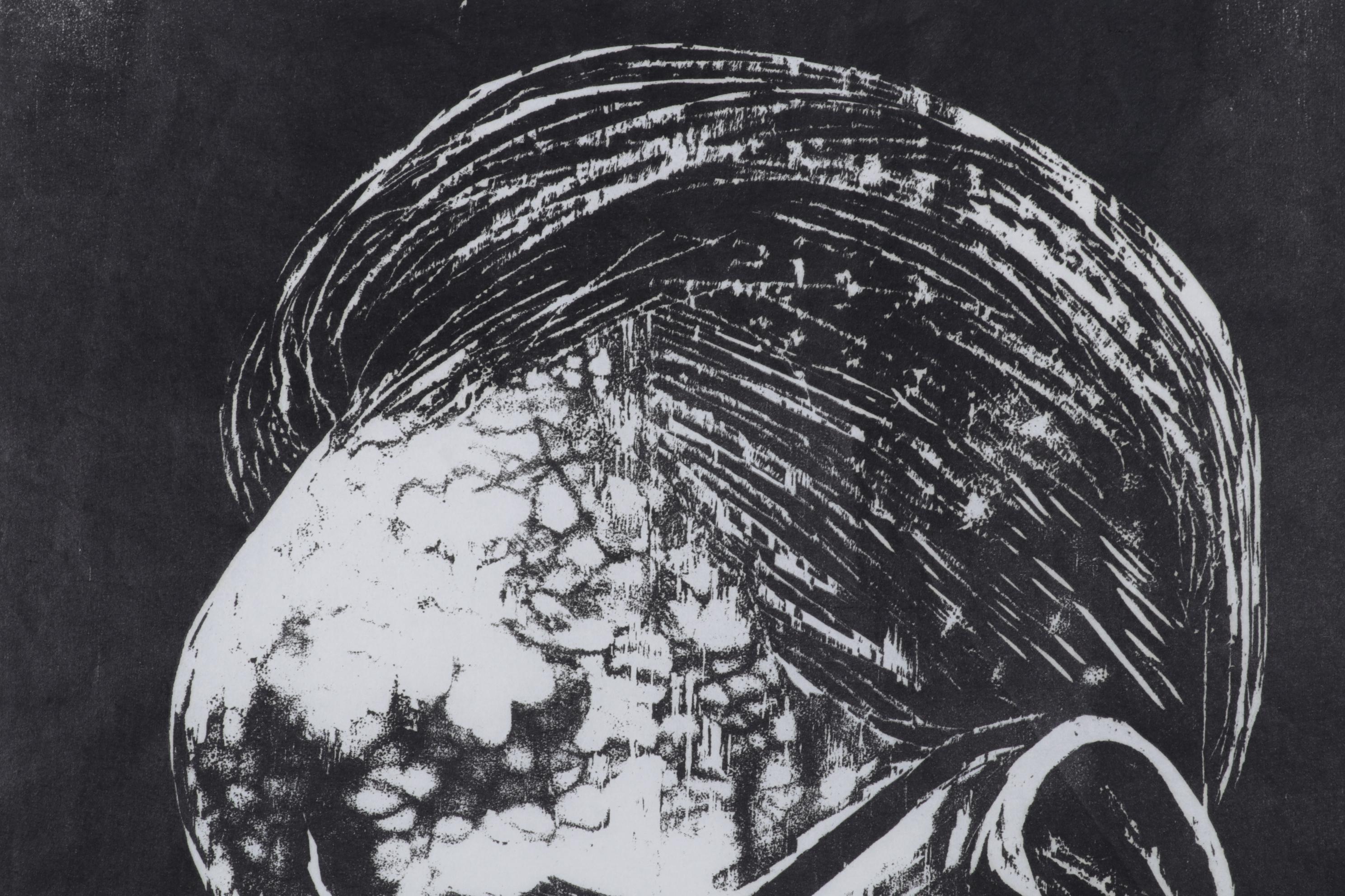 Sidney Chafetz Woodcut "A. J. Muste," 1967