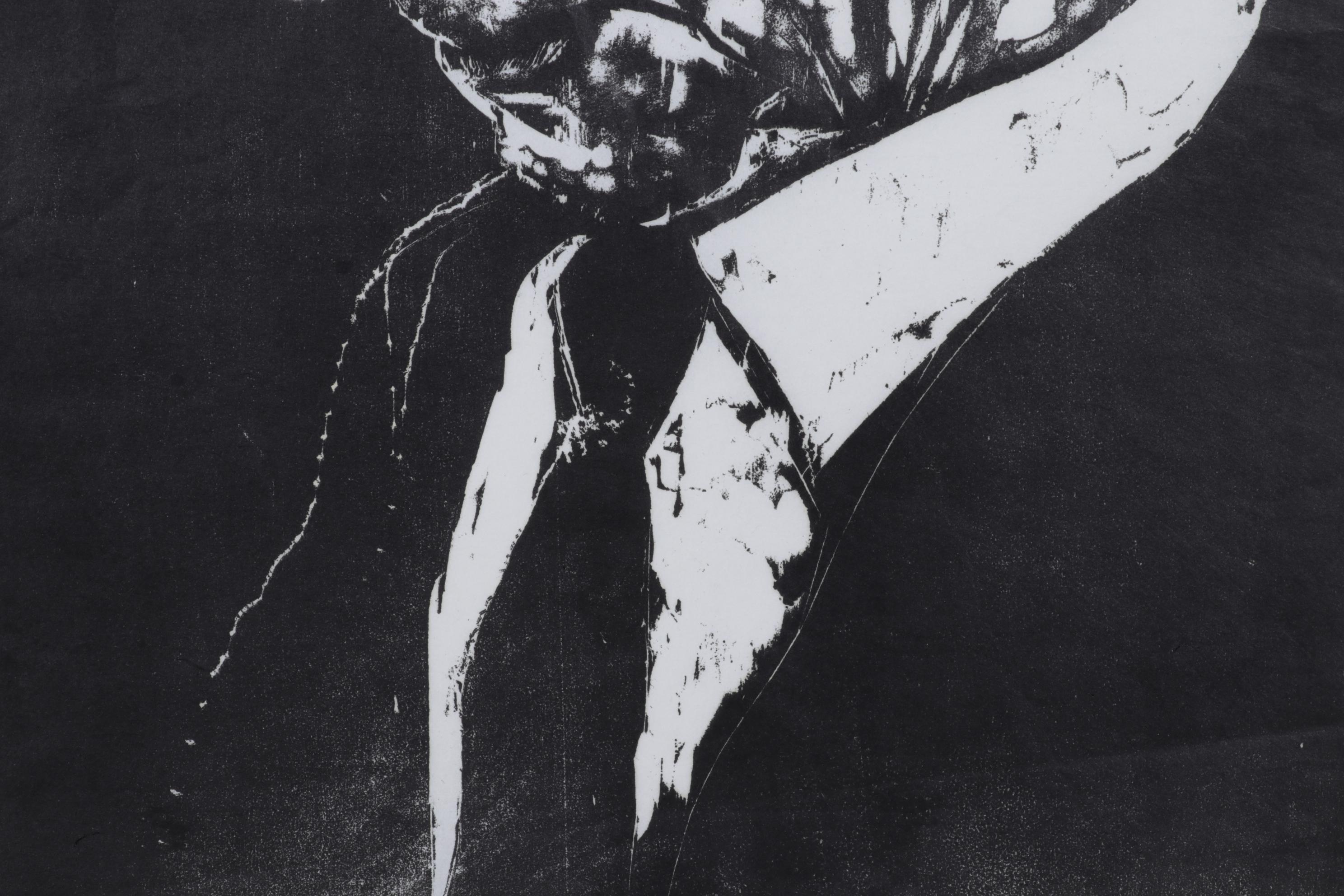 Sidney Chafetz Woodcut "A. J. Muste," 1967