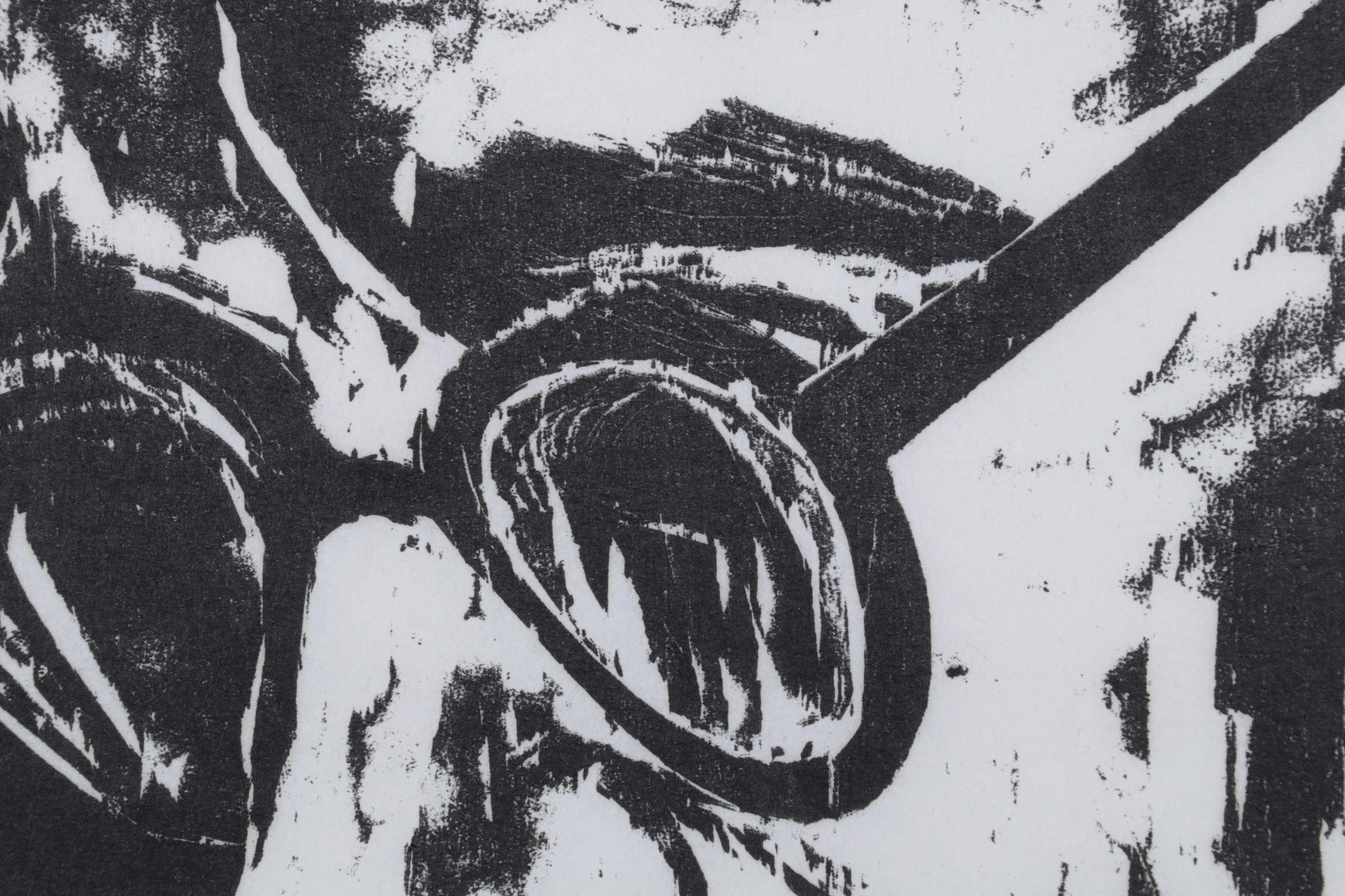 Sidney Chafetz Woodcut "A. J. Muste," 1967