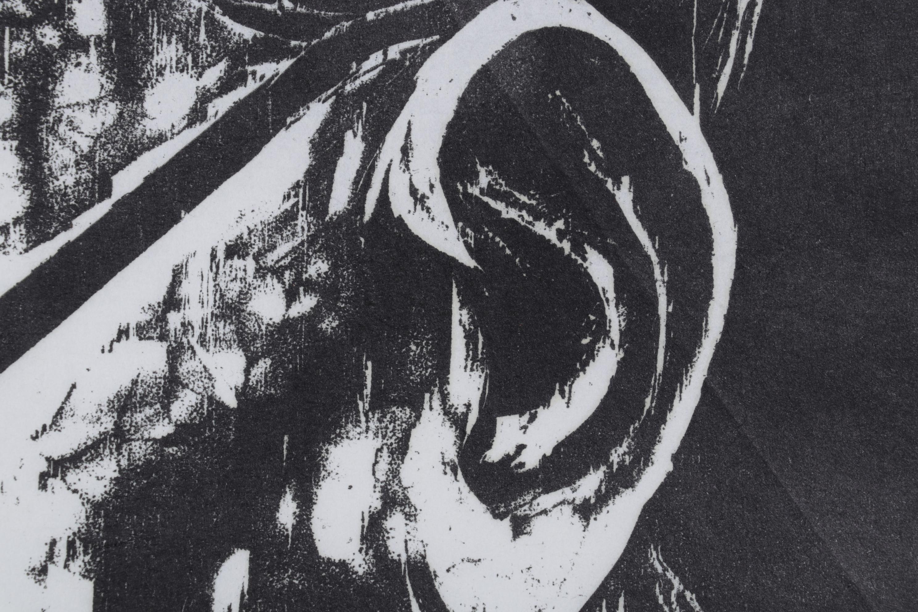 Sidney Chafetz Woodcut "A. J. Muste," 1967