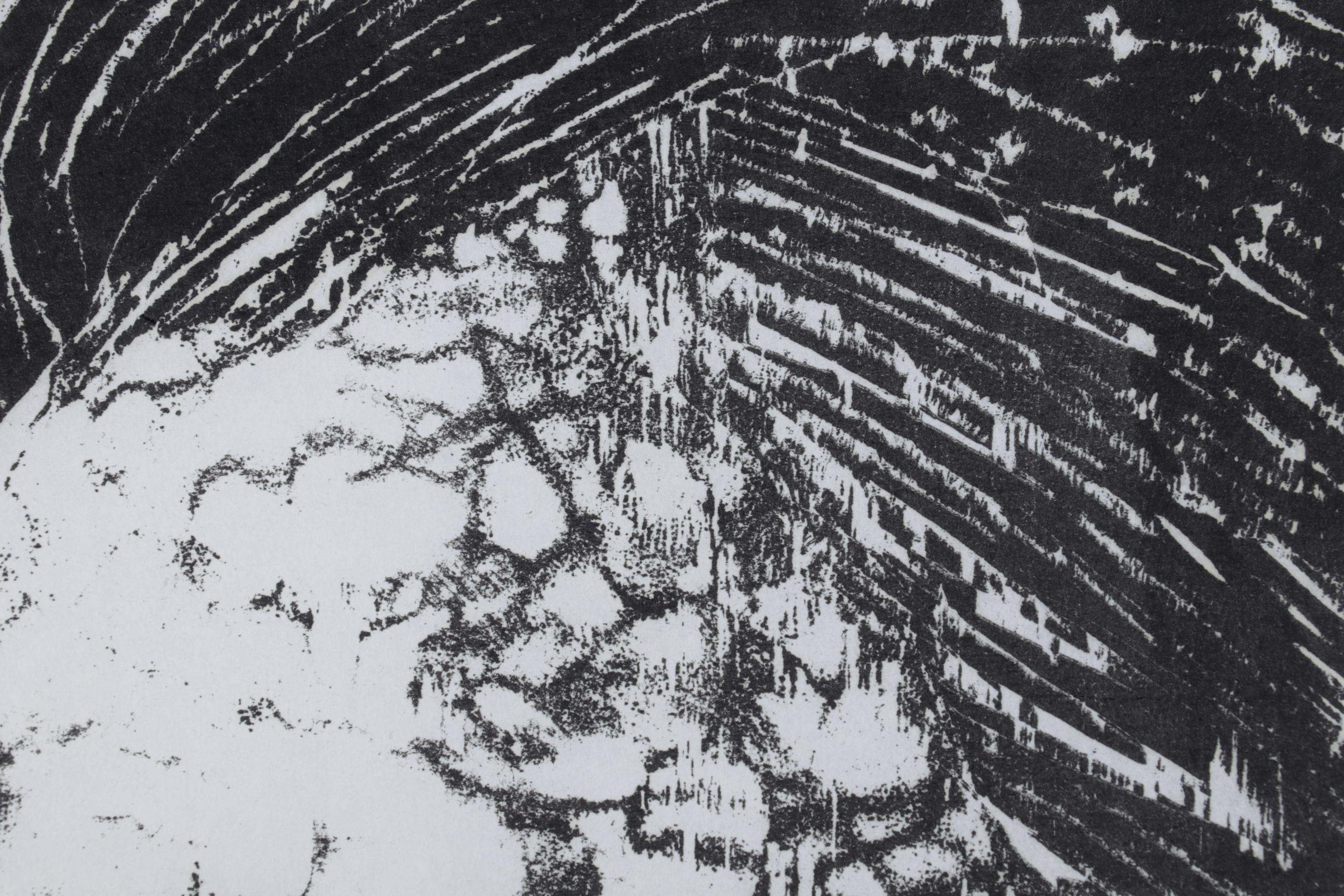 Sidney Chafetz Woodcut "A. J. Muste," 1967