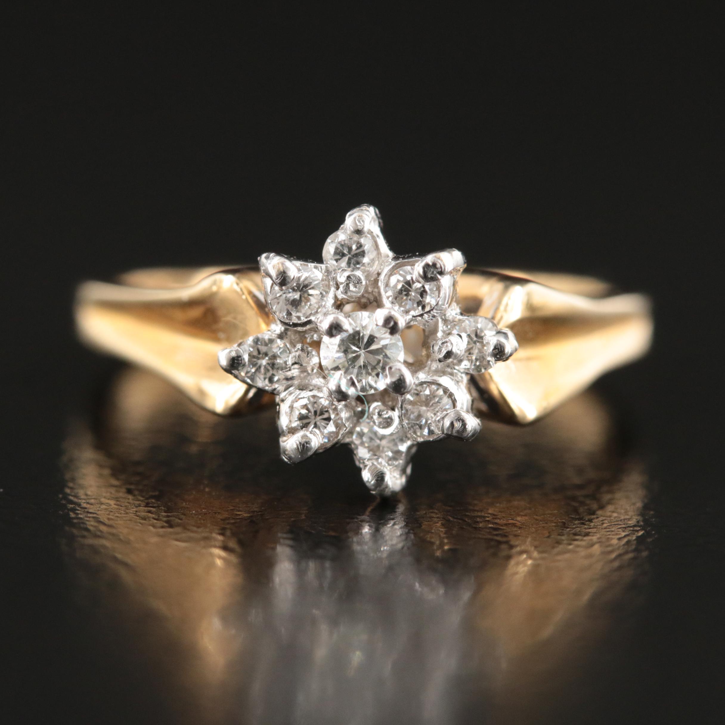 14K 0.19 CTW Diamond Ring