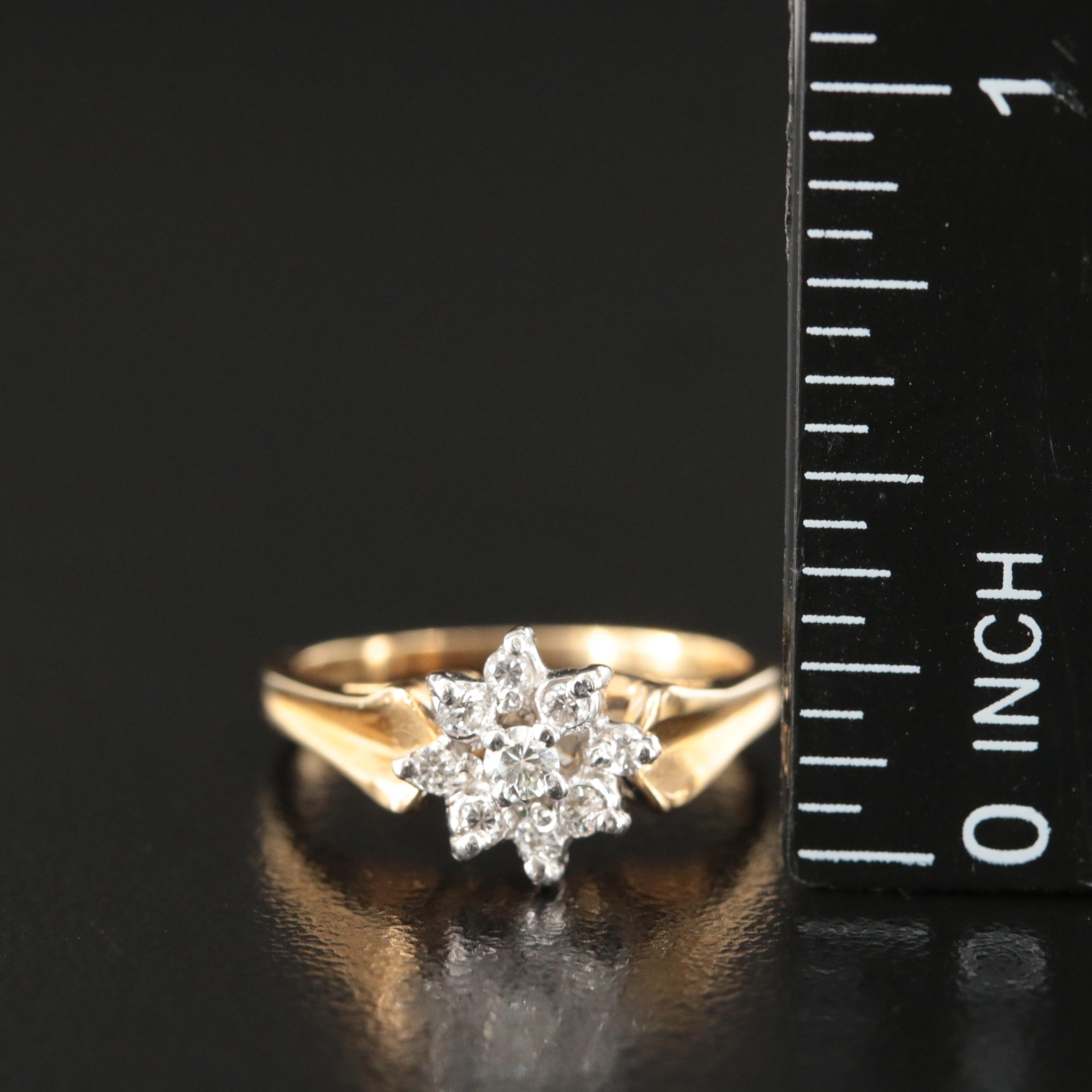 14K 0.19 CTW Diamond Ring