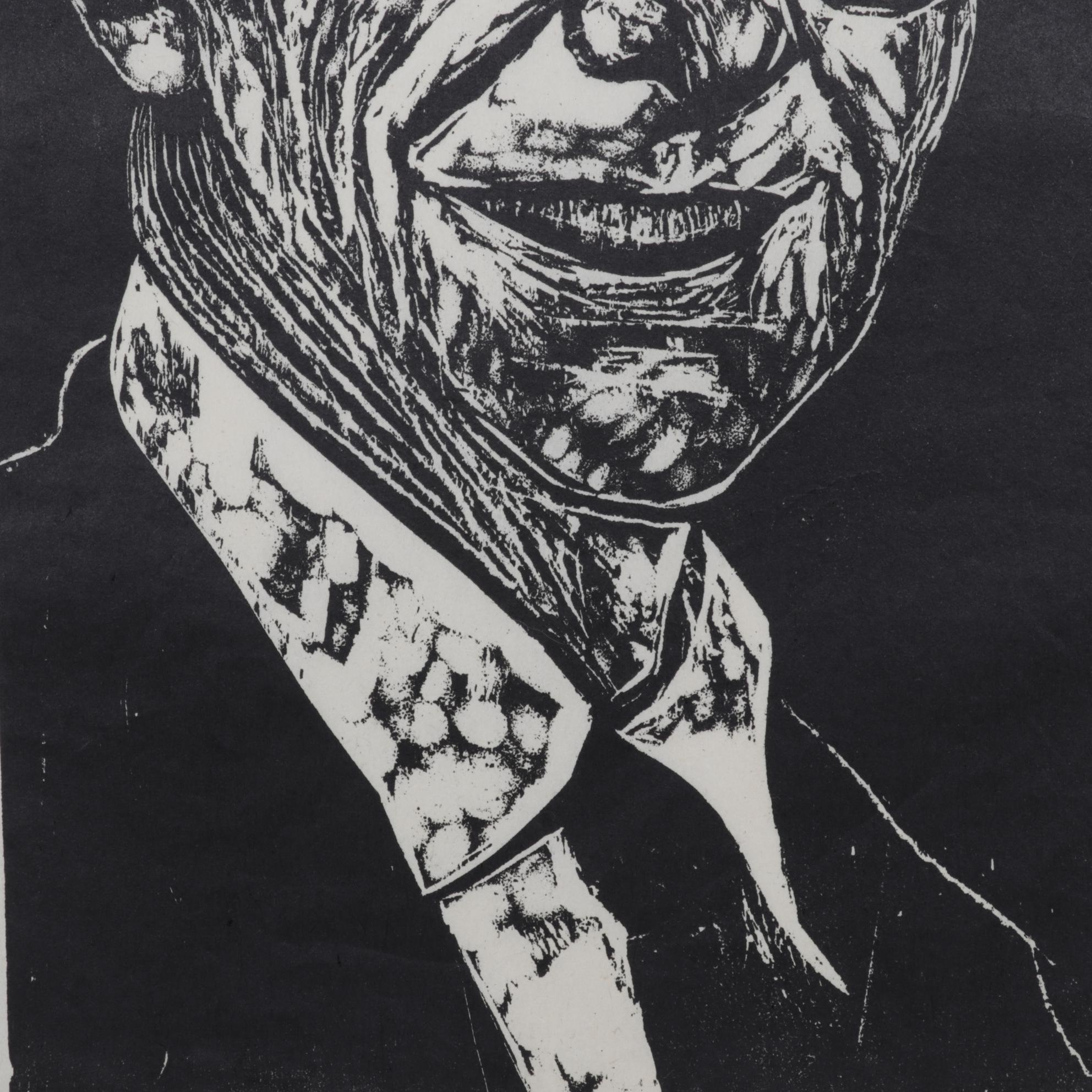 Sidney Chafetz Woodcut "A. J. Muste," 1967