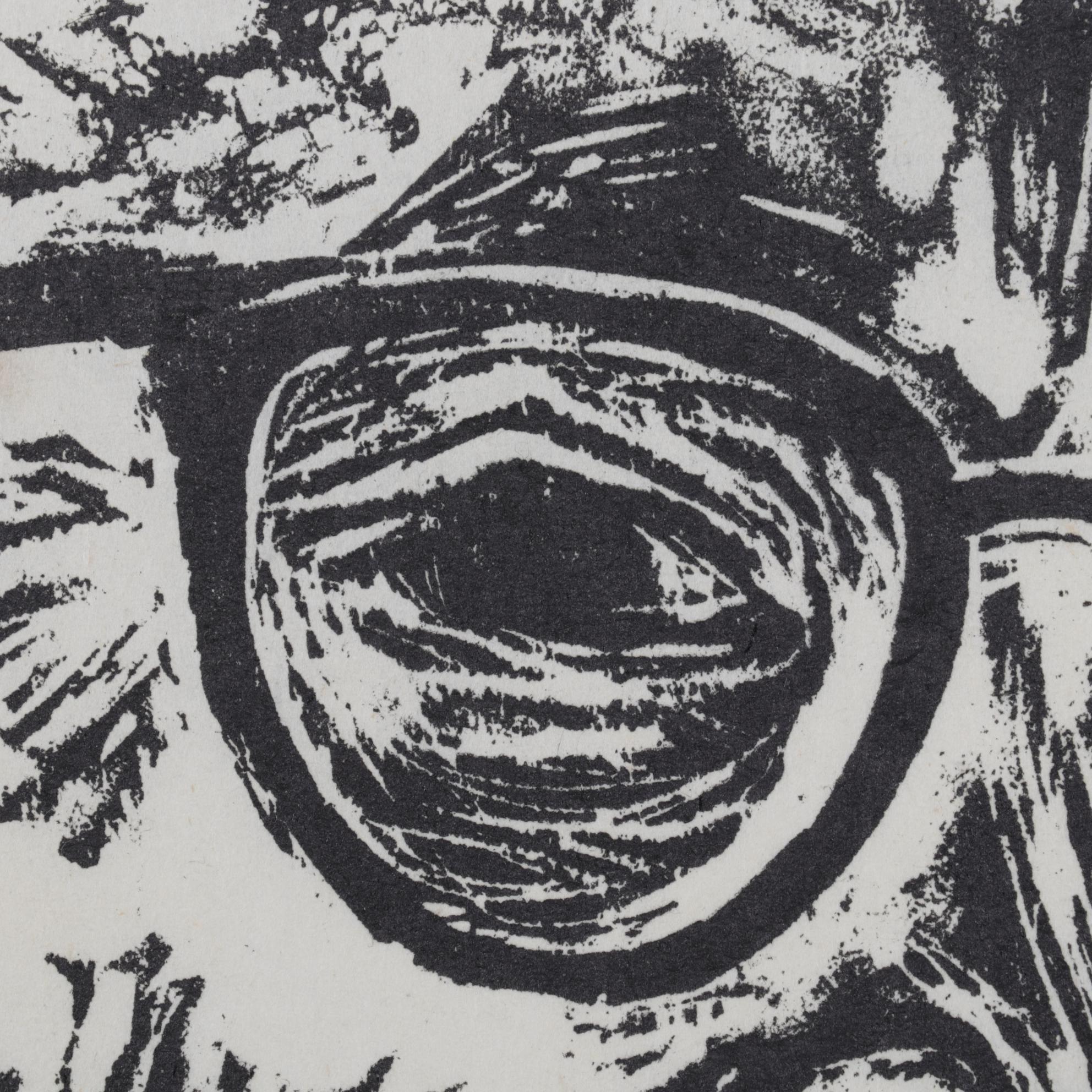 Sidney Chafetz Woodcut "A. J. Muste," 1967