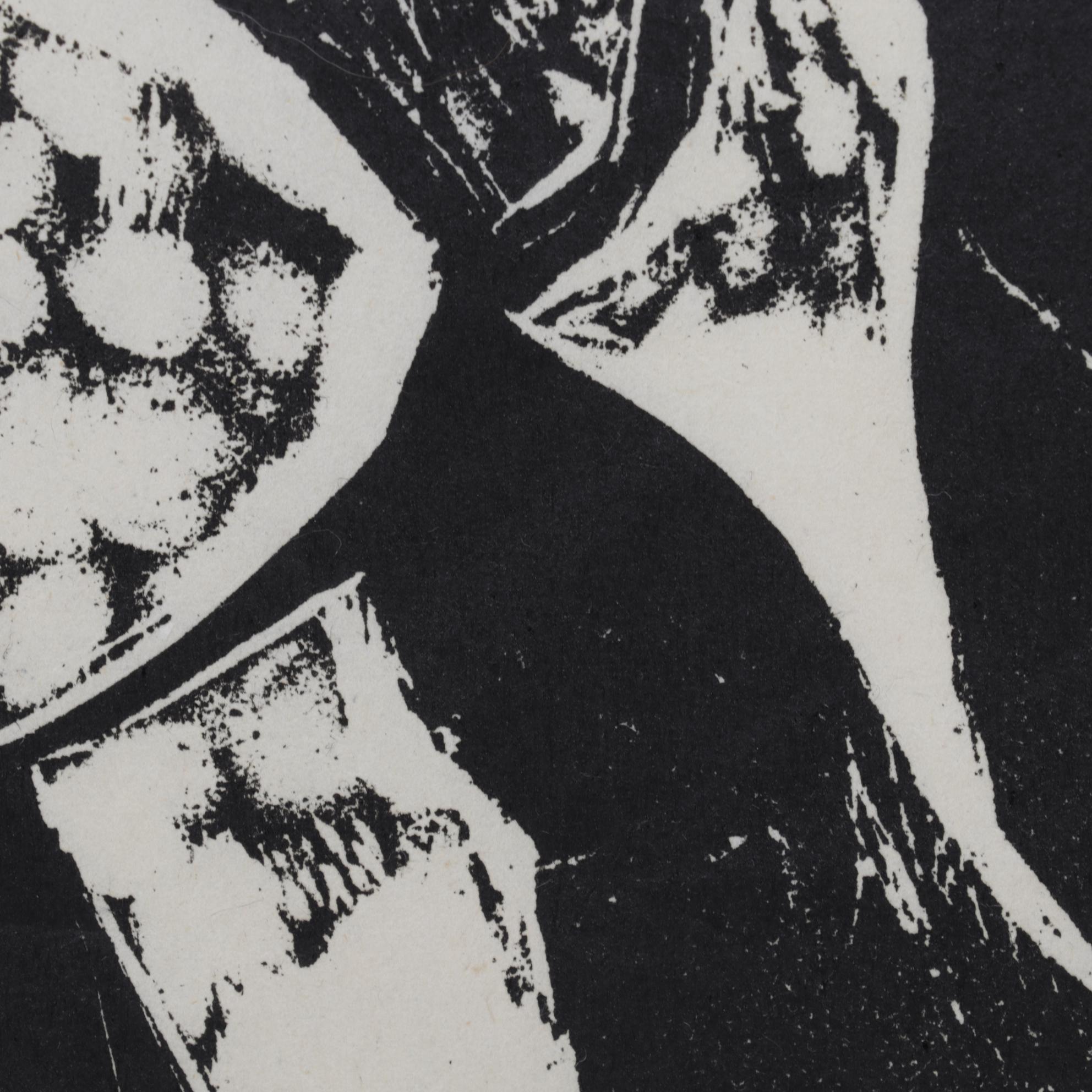 Sidney Chafetz Woodcut "A. J. Muste," 1967