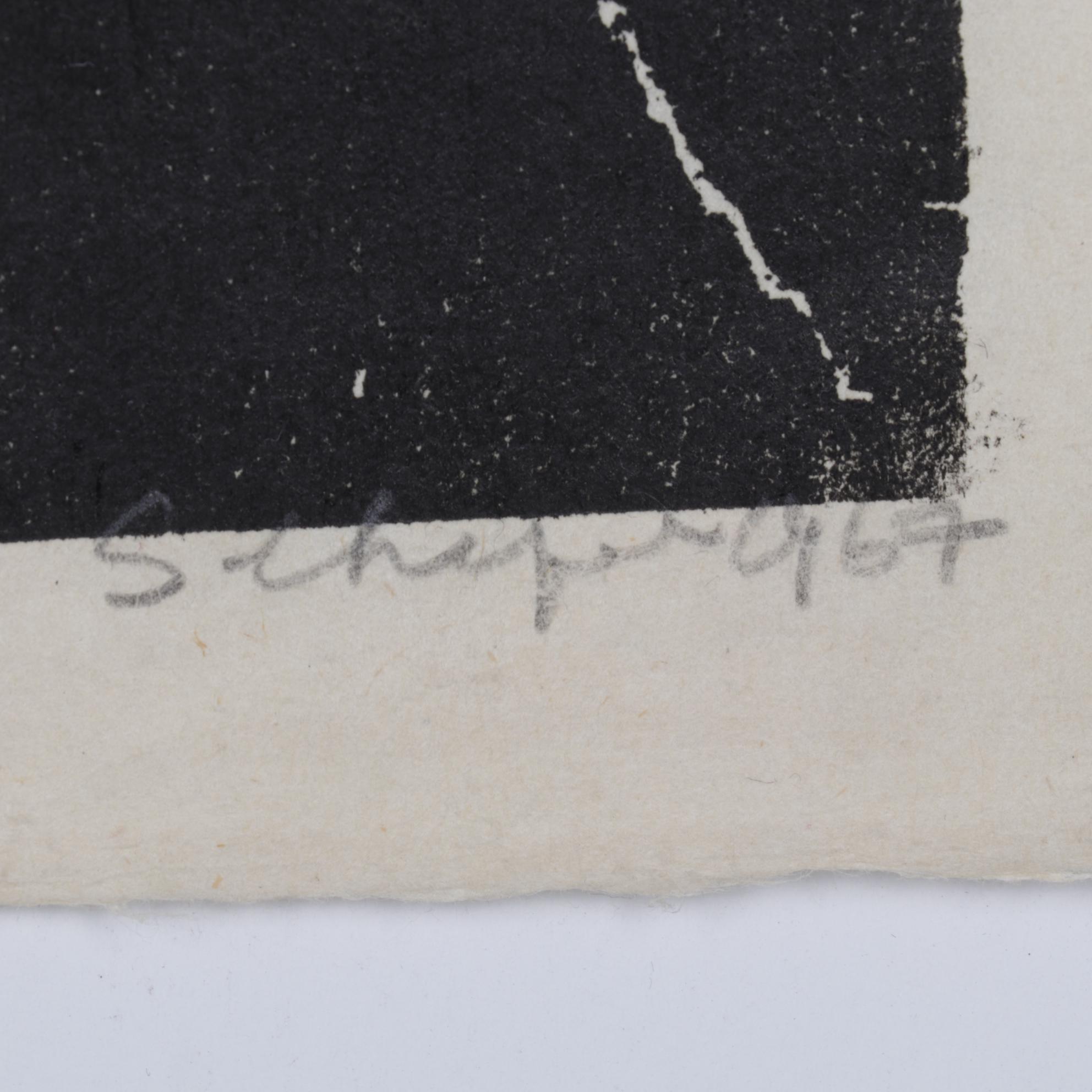 Sidney Chafetz Woodcut "A. J. Muste," 1967