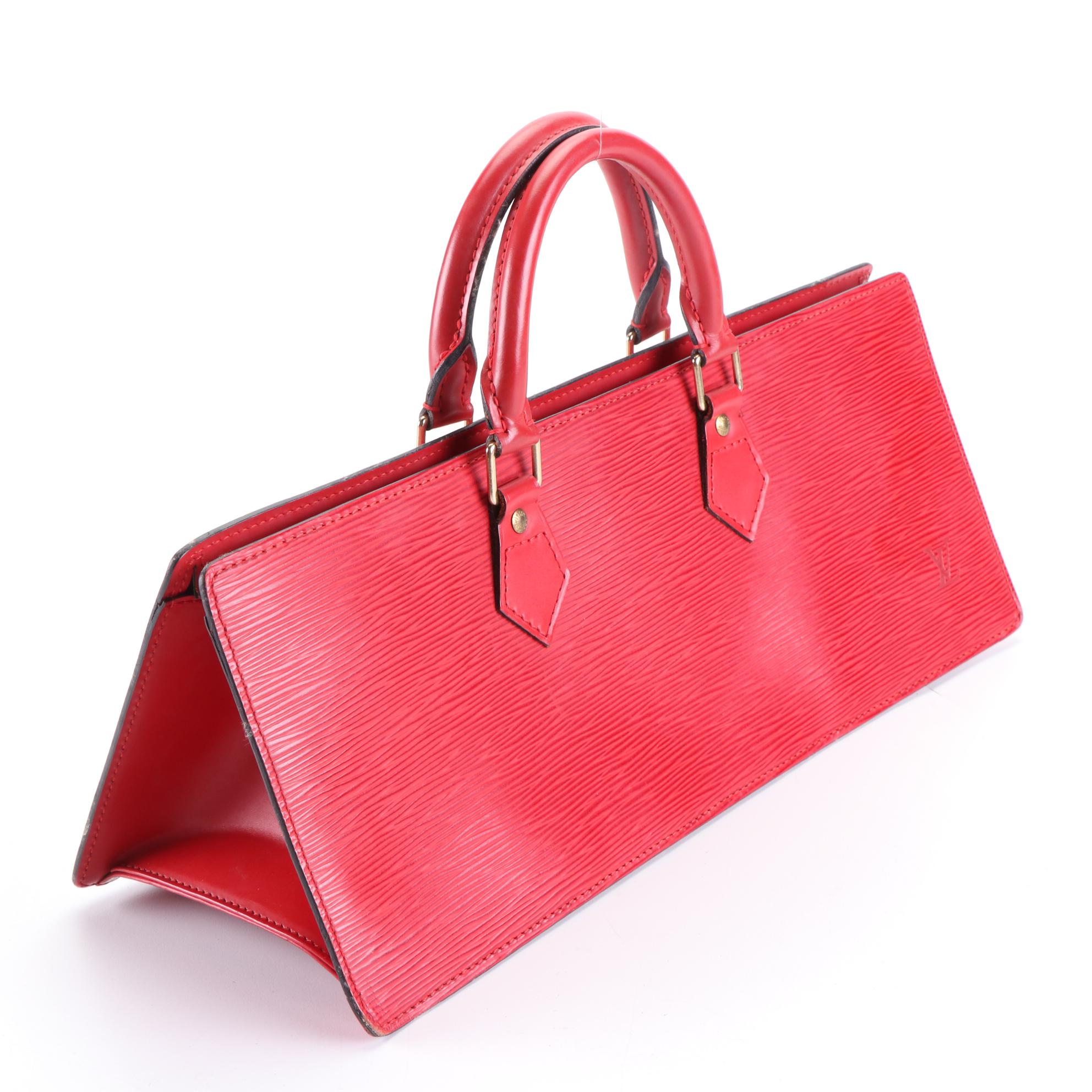 Louis Vuitton Sac Triangle Handbag in Red Epi Leather
