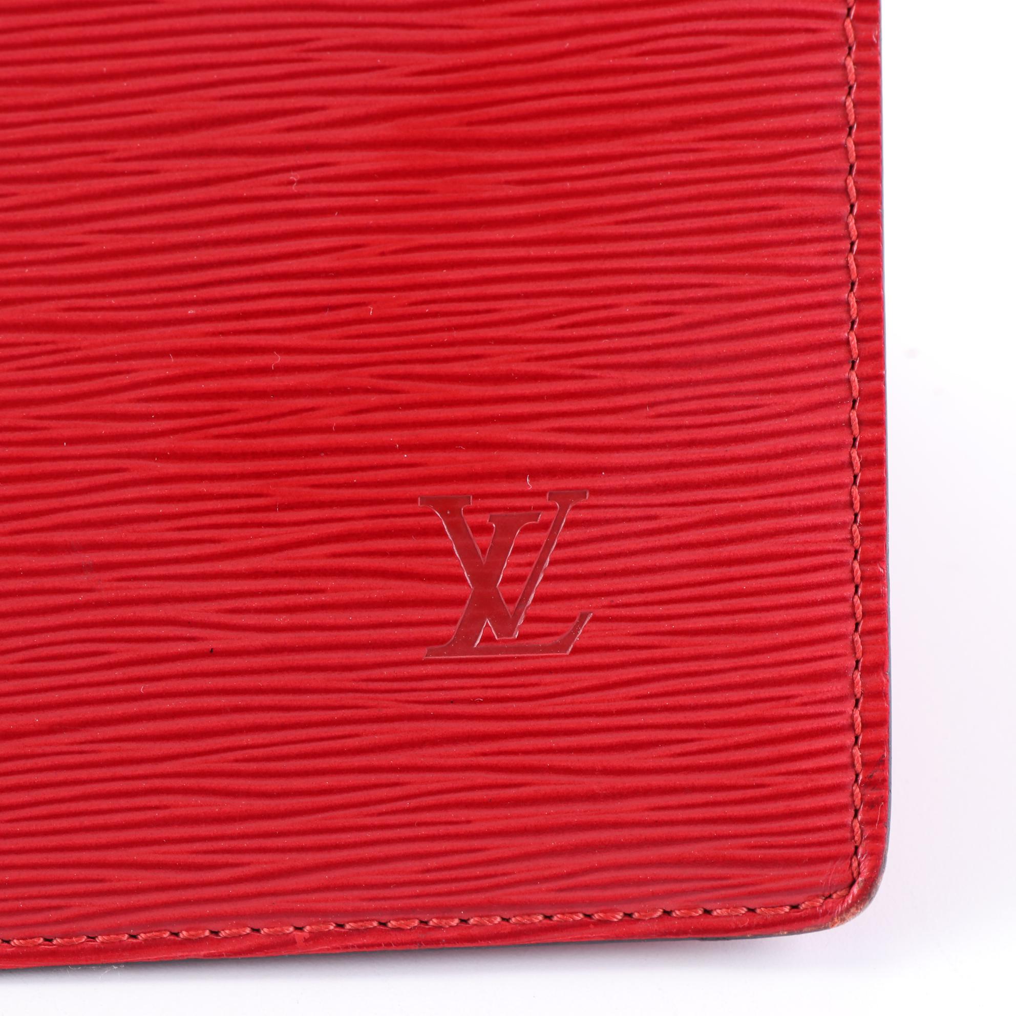 Louis Vuitton Sac Triangle Handbag in Red Epi Leather