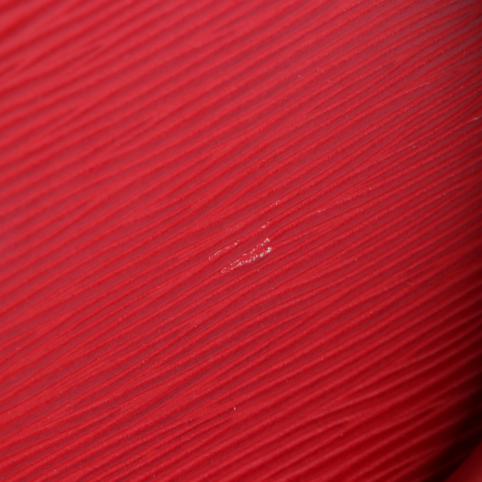 Louis Vuitton Sac Triangle Handbag in Red Epi Leather