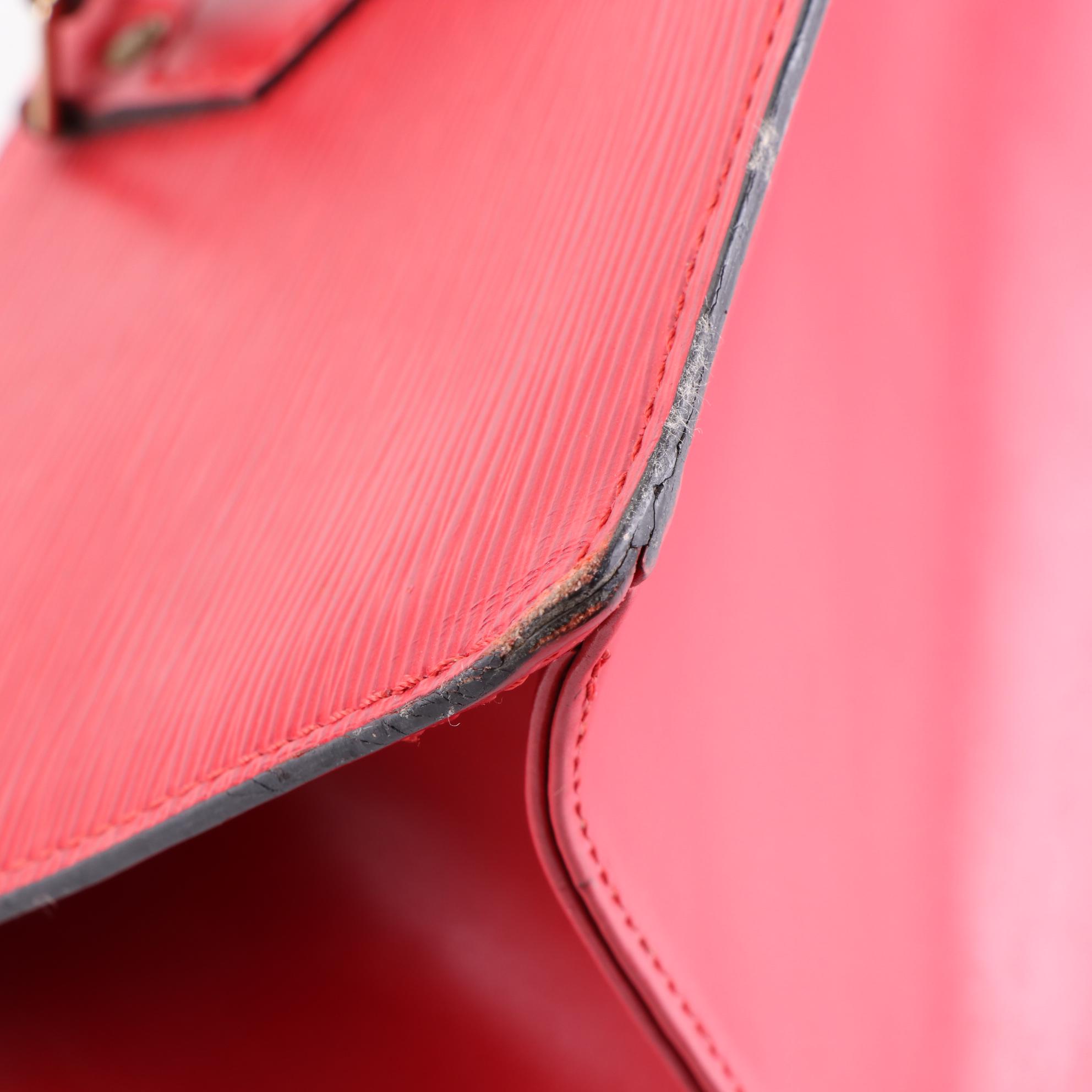 Louis Vuitton Sac Triangle Handbag in Red Epi Leather