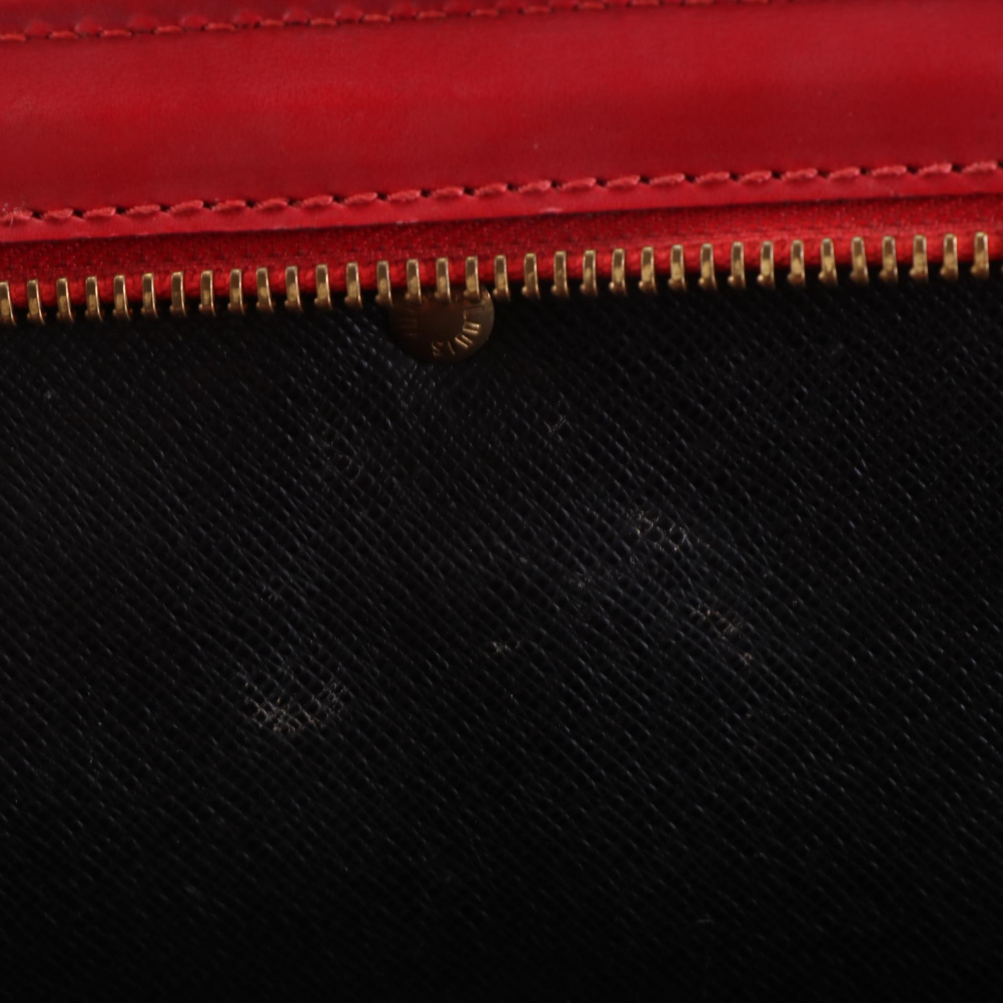 Louis Vuitton Sac Triangle Handbag in Red Epi Leather