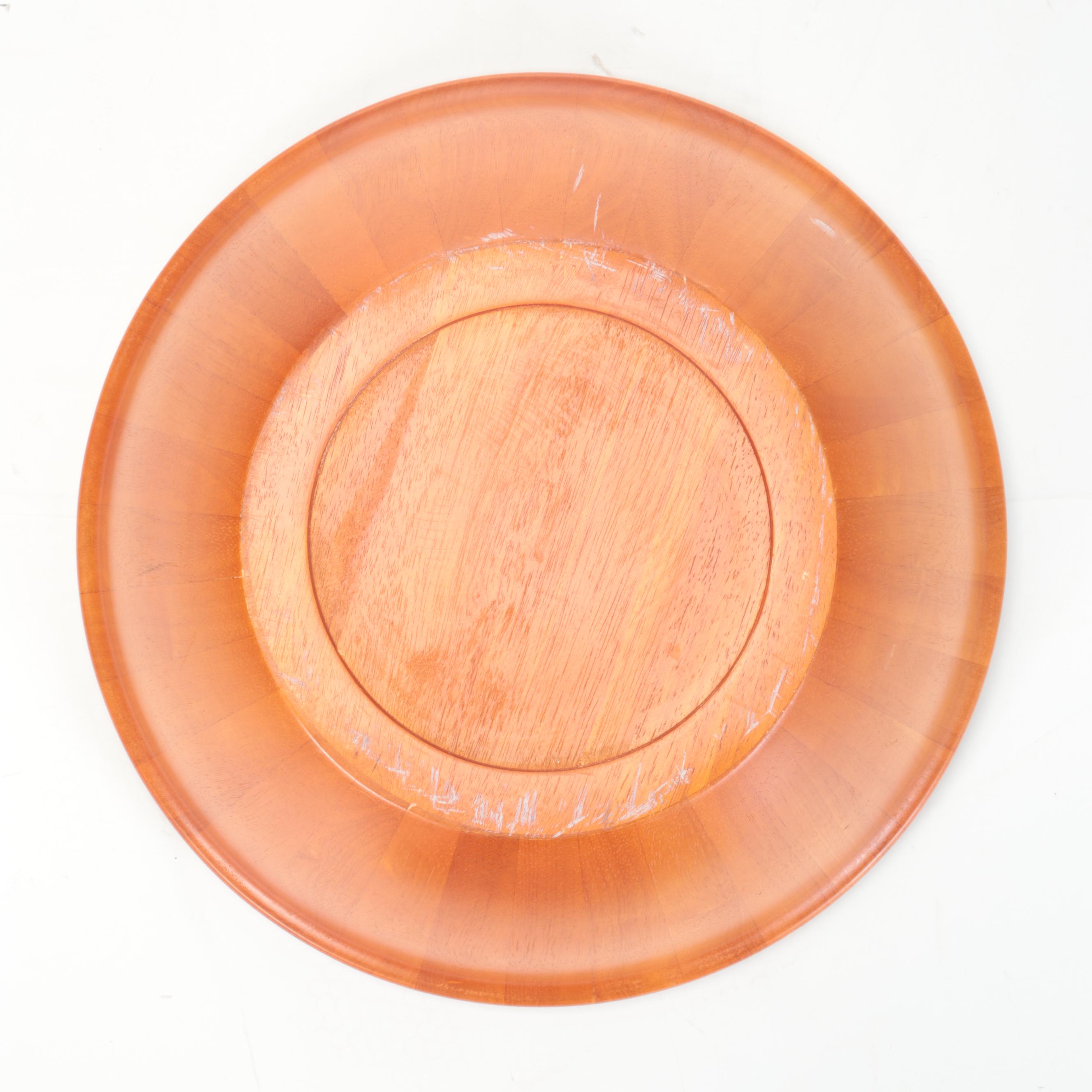 Wooden Salad Serving Bowl with Stand