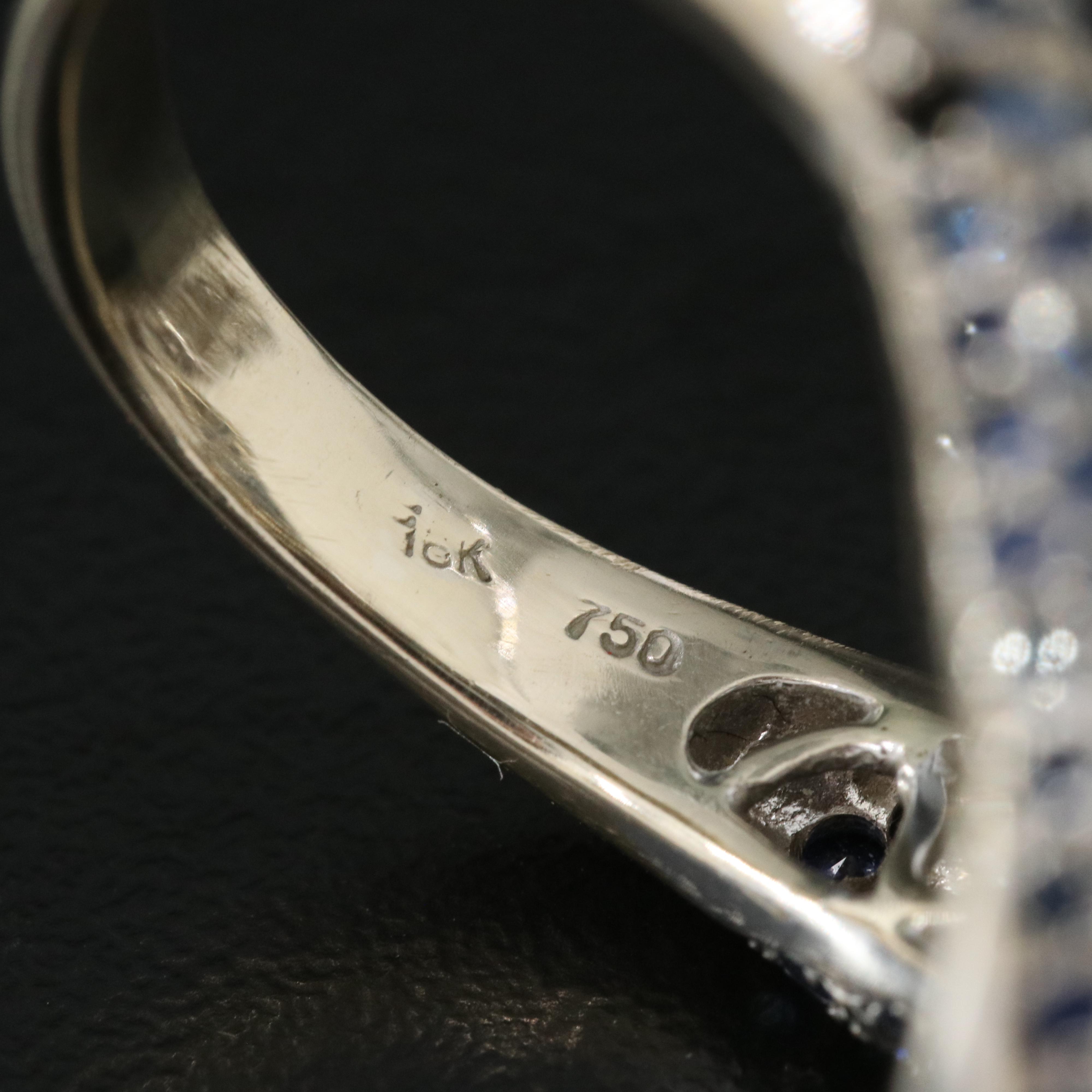 18K Sapphire, Diamond and Ruby Snake Ring