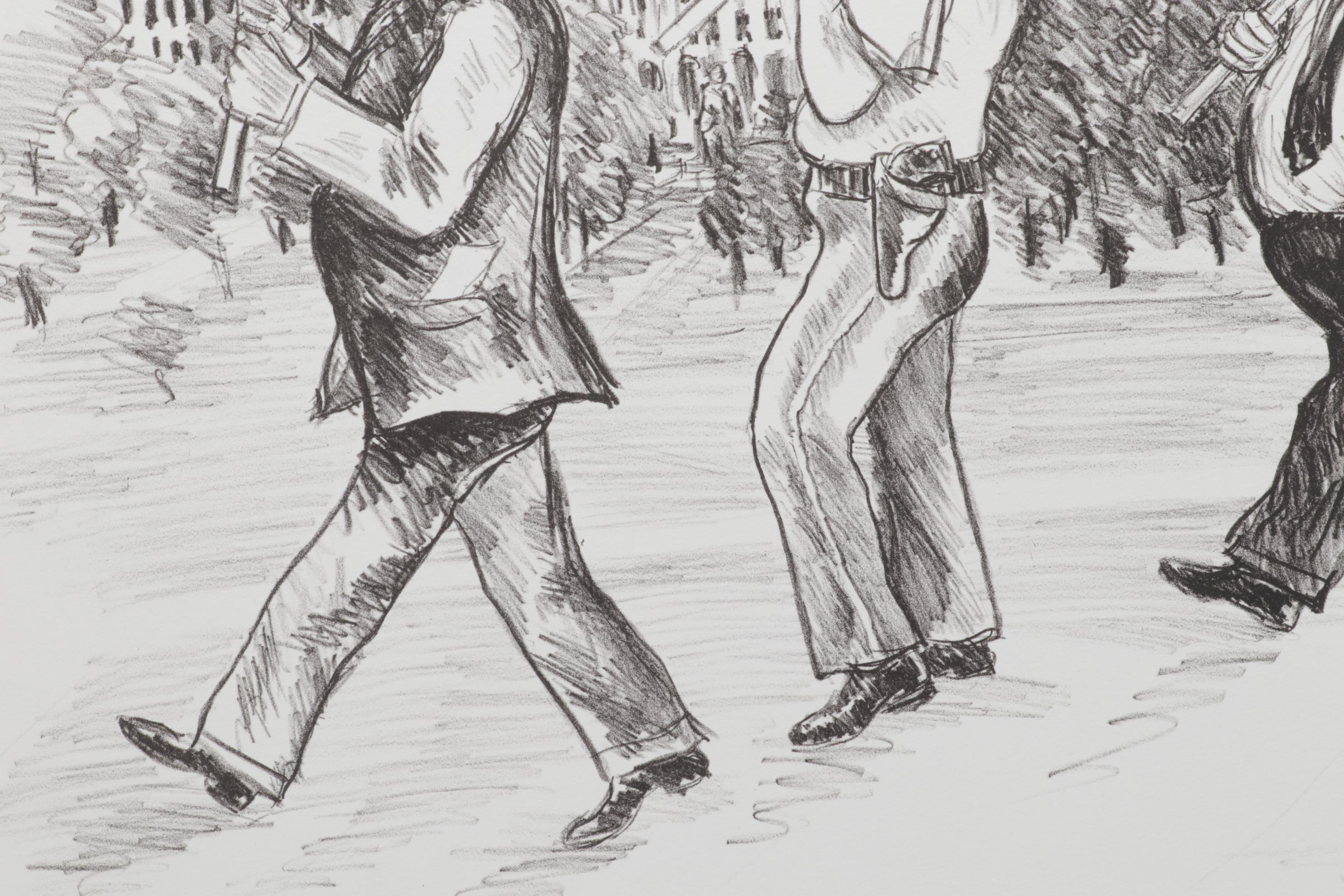 Sidney Chafetz Lithograph "Pickets," 1987